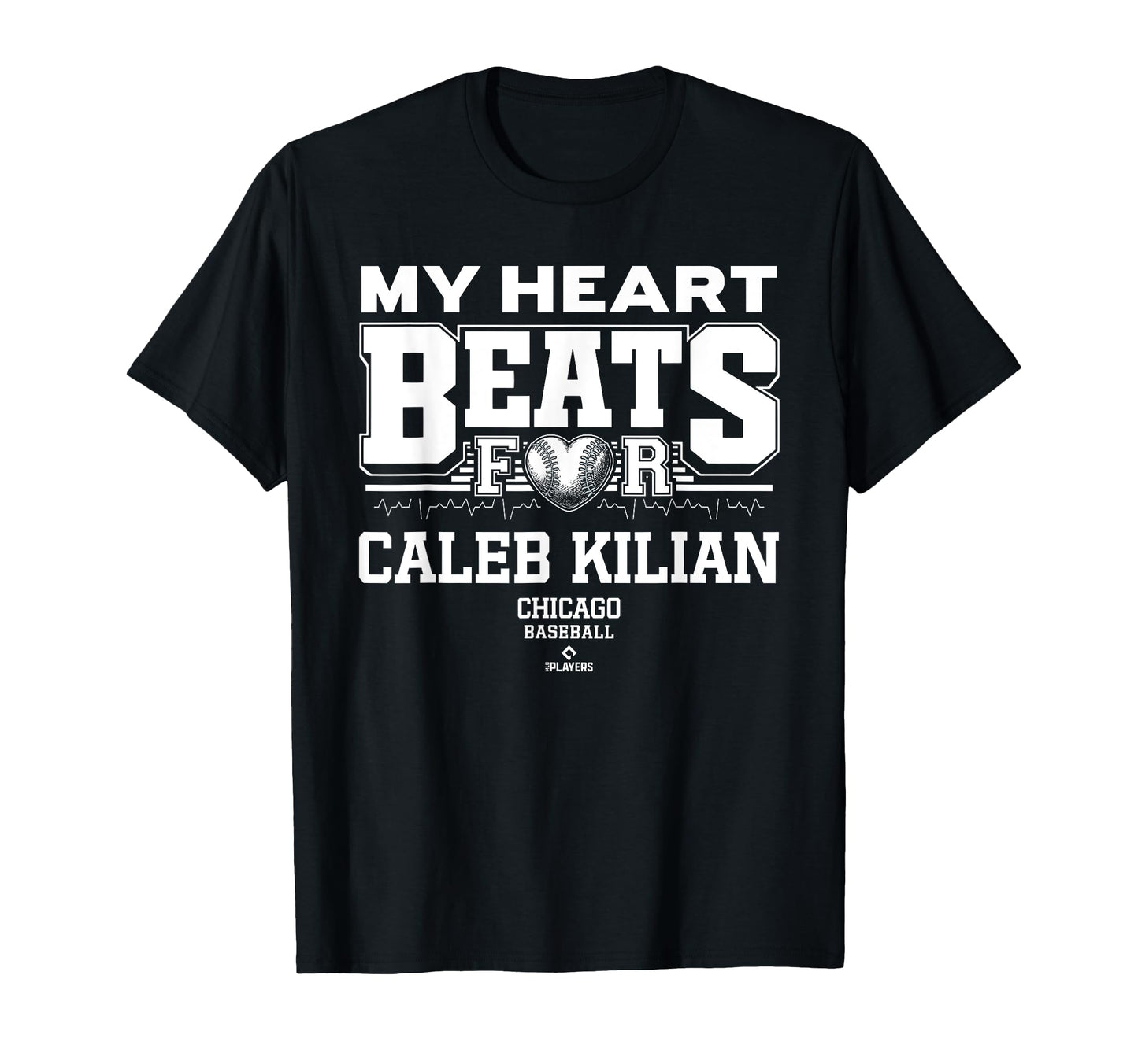 My Heart Beats Caleb Kilian Chicago T-Shirt - Novelty Apparel for Adults - T-Shirt, Sweatshirt, Hoodie