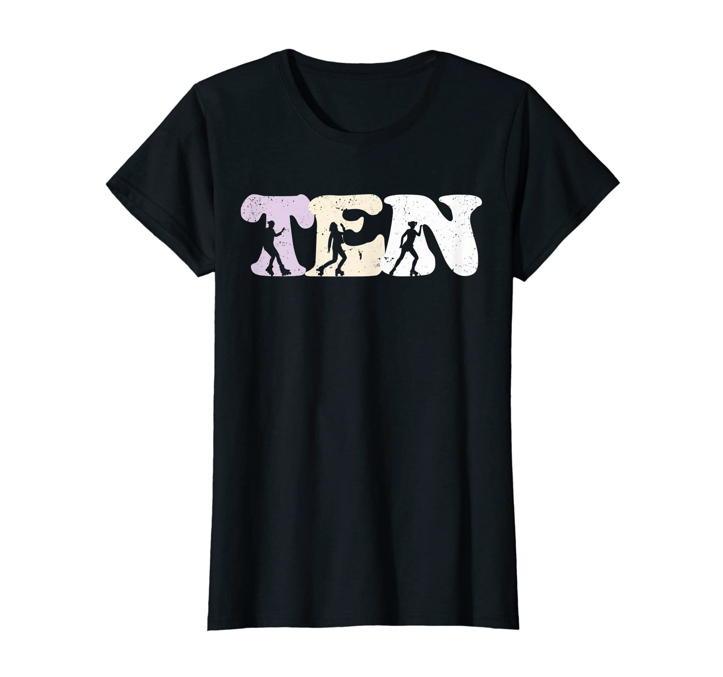 10 Year Old Roller Skating Birthday 10Th B T-Shirt - Graphic Print Unisex - T-Shirt, Sweatshirt, Hoodie