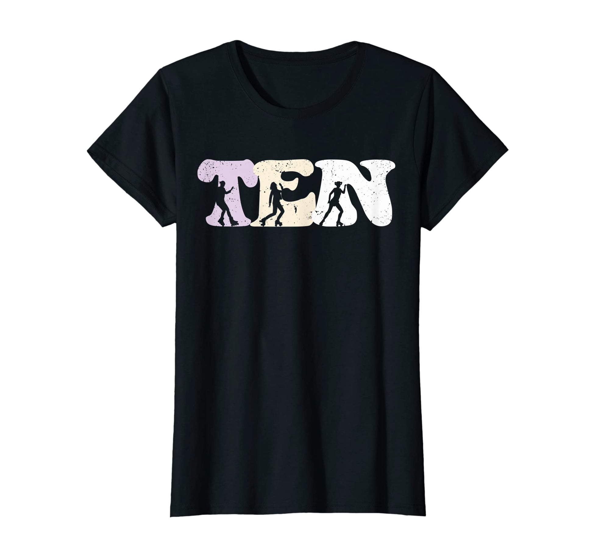10 Year Old Roller Skating Birthday 10Th B T-Shirt - Graphic Print Unisex - T-Shirt, Sweatshirt, Hoodie