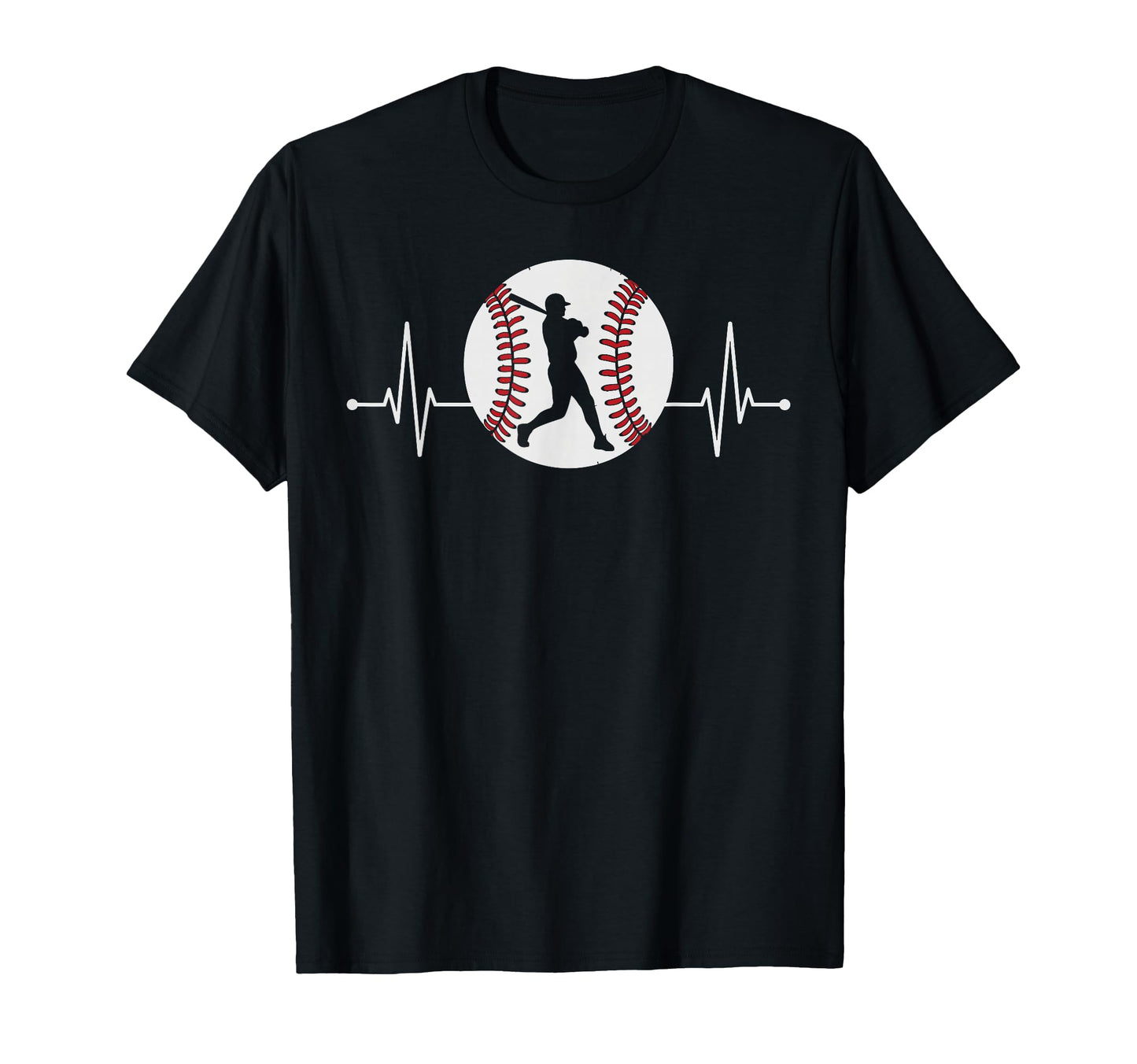 Heartbeat Baseball Sports Lovers Hoodie - Aesthetic Graphic Men Women - T-Shirt, Sweatshirt, Hoodie