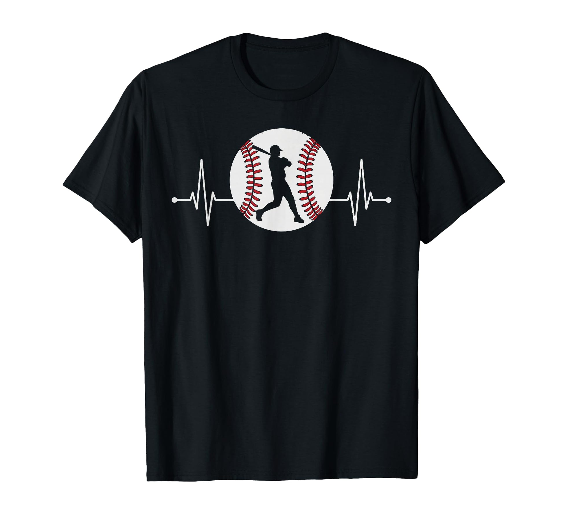 Heartbeat Baseball Sports Lovers Hoodie - Aesthetic Graphic Men Women - T-Shirt, Sweatshirt, Hoodie