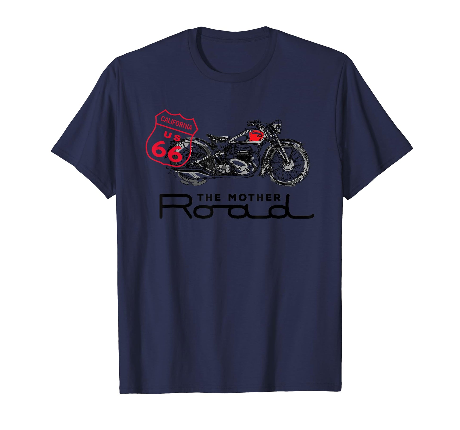 Route 66 Mother Road Motorcycle T-Shirt - Graphic Print Unisex - T-Shirt, Sweatshirt, Hoodie