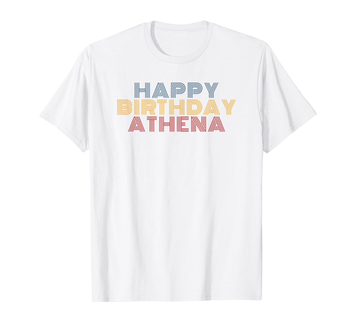 Happy Birthday Athena Personalized Name T-Shirt - Graphic Print Unisex - T-Shirt, Sweatshirt, Hoodie