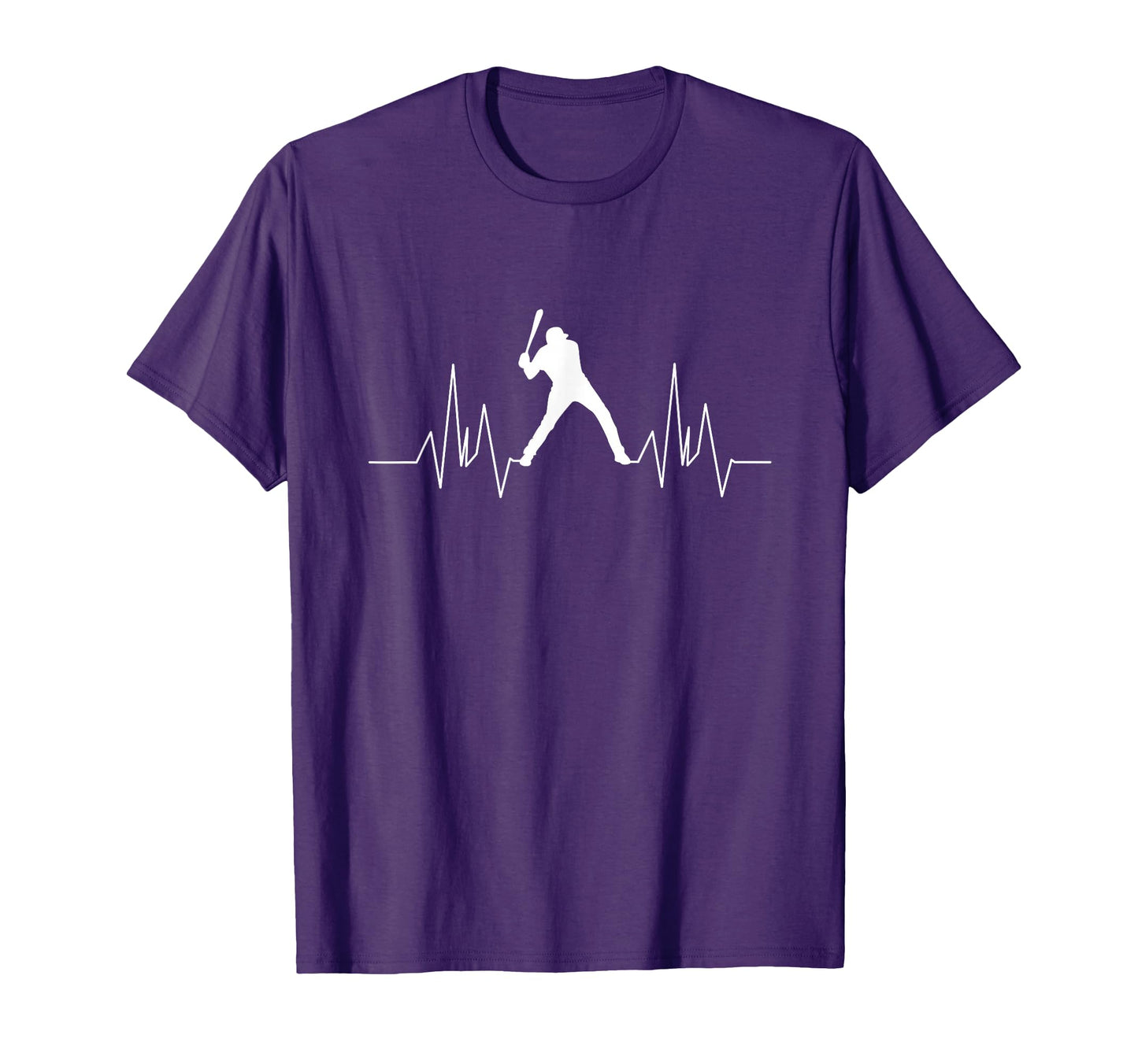 Heartbeat Softball Baseball Heartbeat Pulse T-Shirt - Graphic Print Unisex - T-Shirt, Sweatshirt, Hoodie