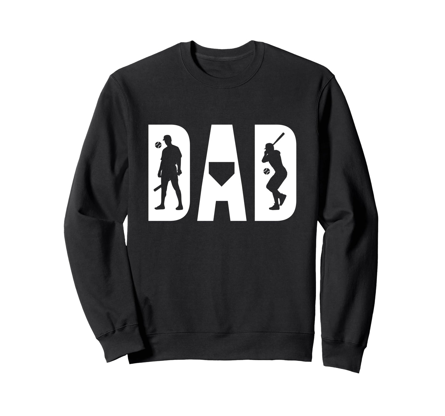 Baseball Dad Fathers Day Birthday Sweatshirt - Minimalist Print Unisex - T-Shirt, Sweatshirt, Hoodie