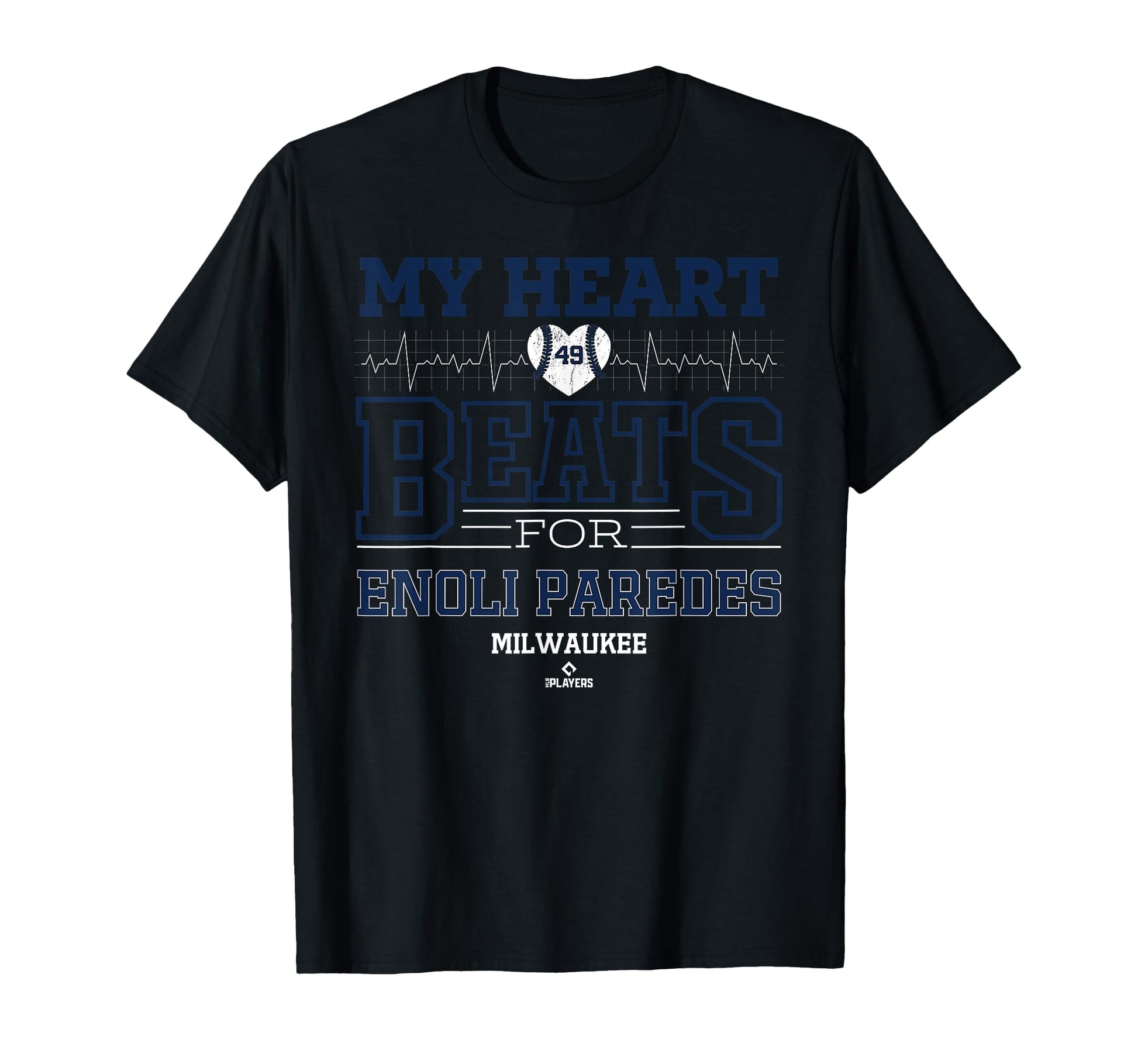 My Heart Beats Enoli Paredes Milwaukee T-Shirt - Minimalist Print Unisex - T-Shirt, Sweatshirt, Hoodie