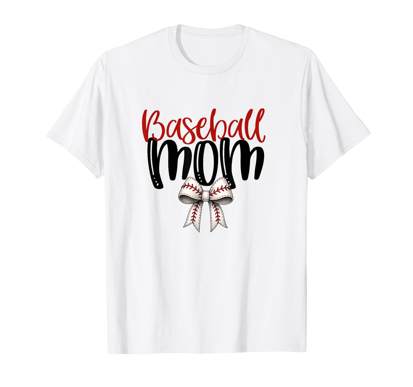 Baseball Mom Coquette Bow Game Day T-Shirt - Minimalist Print Unisex - T-Shirt, Sweatshirt, Hoodie