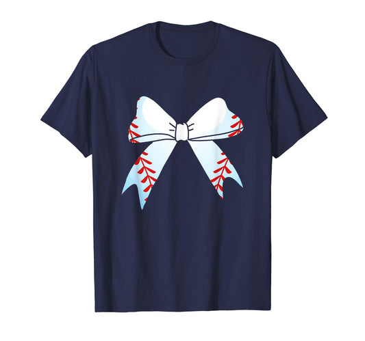Baseball Bow Baseball Mom Mothers Day T-Shirt - Streetwear Style Men Women - T-Shirt, Sweatshirt, Hoodie