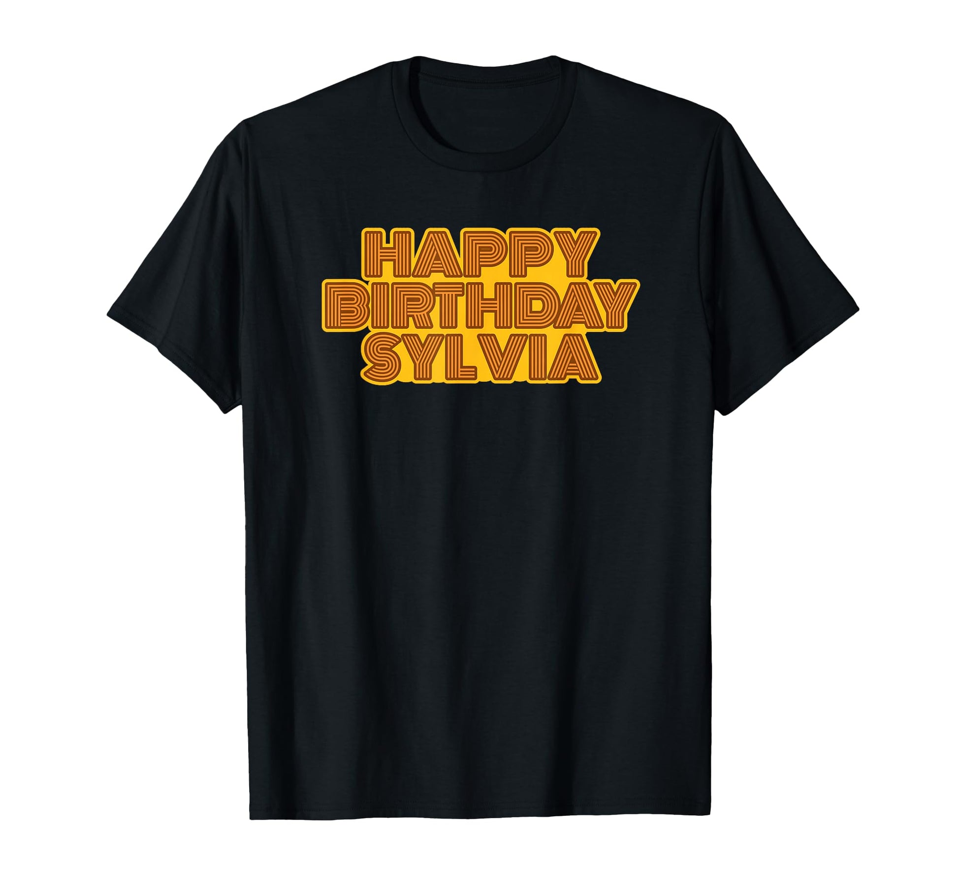 Happy Birthday Sylvia Personalized T-Shirt - Aesthetic Graphic Men Women - T-Shirt, Sweatshirt, Hoodie