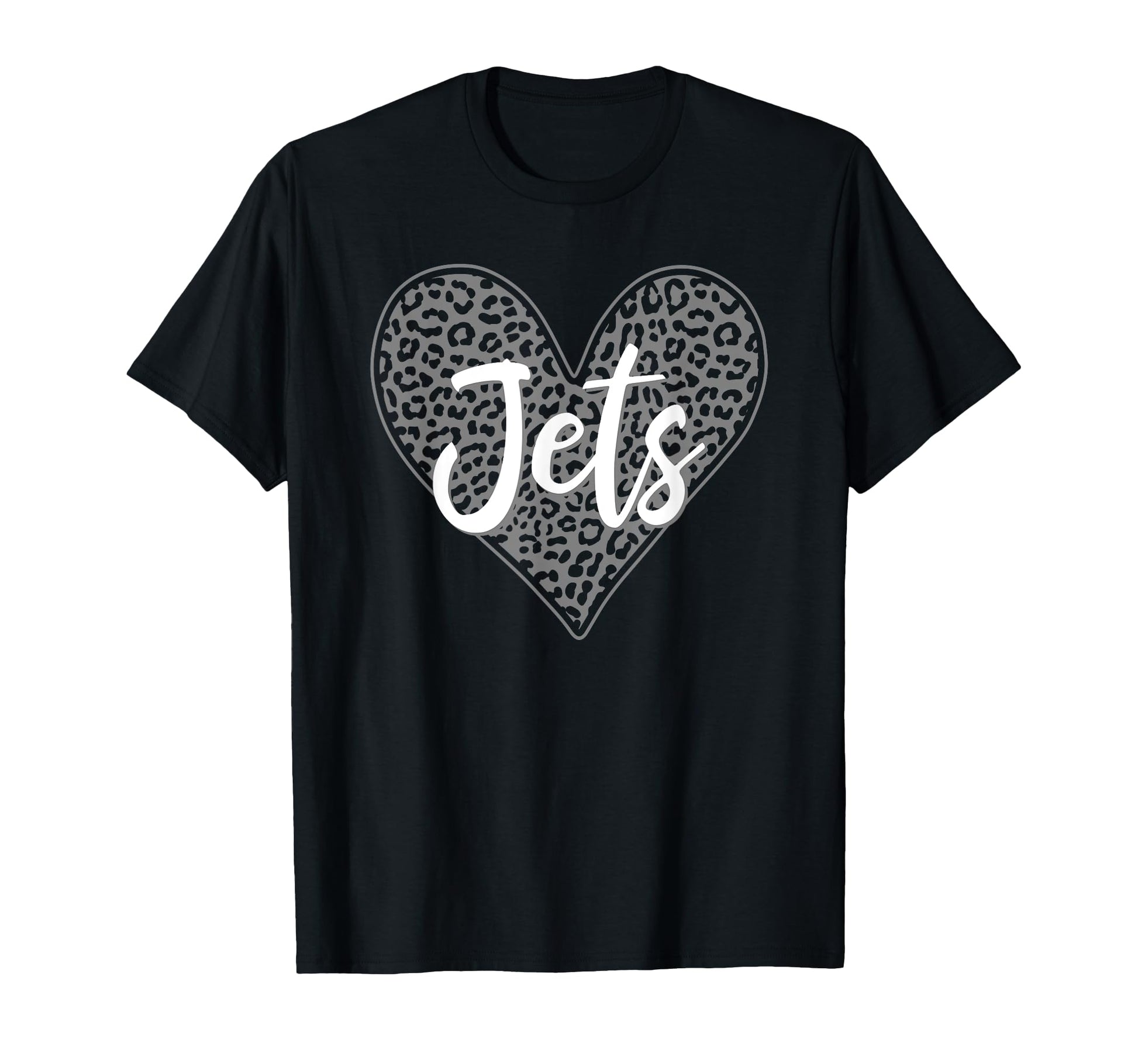Jets Hauser Leopard Heart Pattern Hs T-Shirt - Custom Art Print Unisex - T-Shirt, Sweatshirt, Hoodie