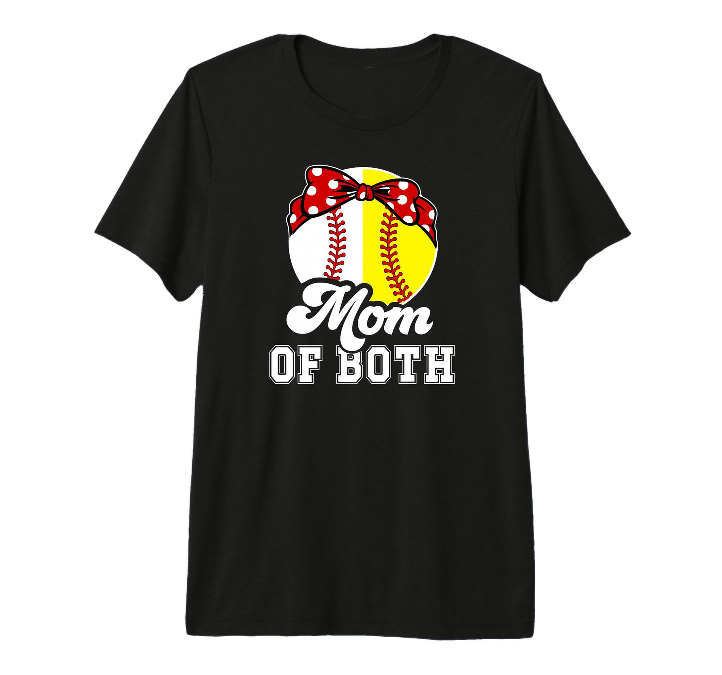 Mom Both Coquette Softball Baseball Mom T-Shirt - Custom Art Print Unisex - T-Shirt, Sweatshirt, Hoodie