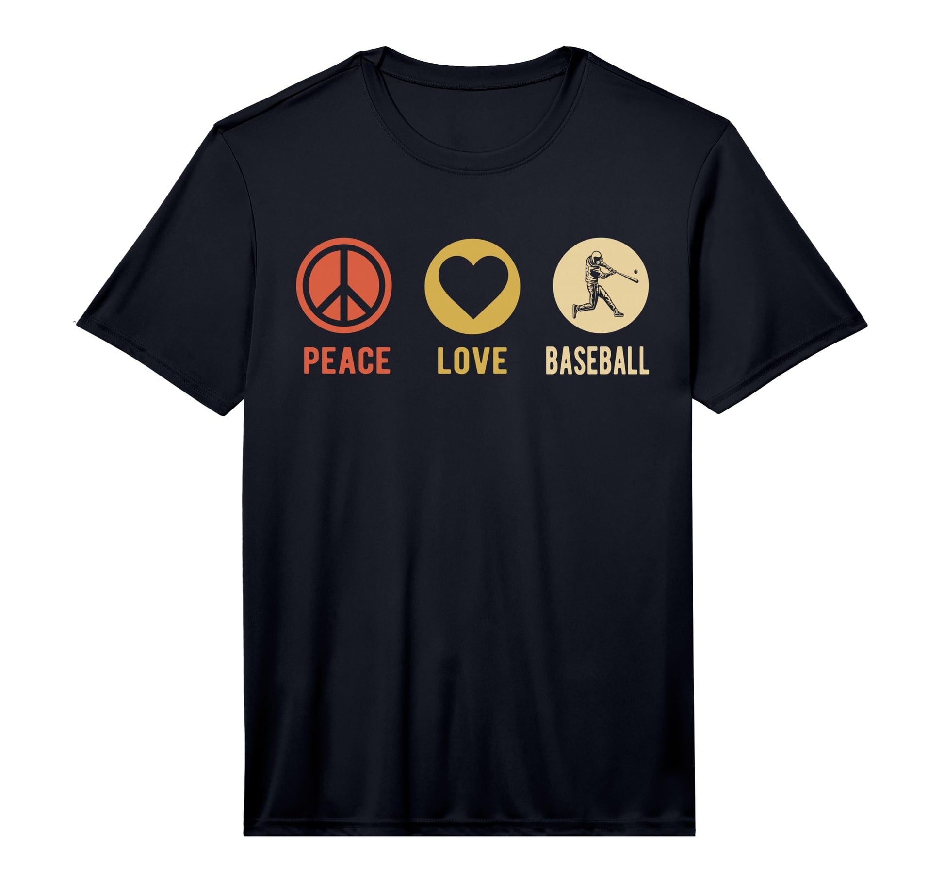 Peace Love Baseball Sports Lover T-Shirt - Fun Novelty Design Men Women - T-Shirt, Sweatshirt, Hoodie
