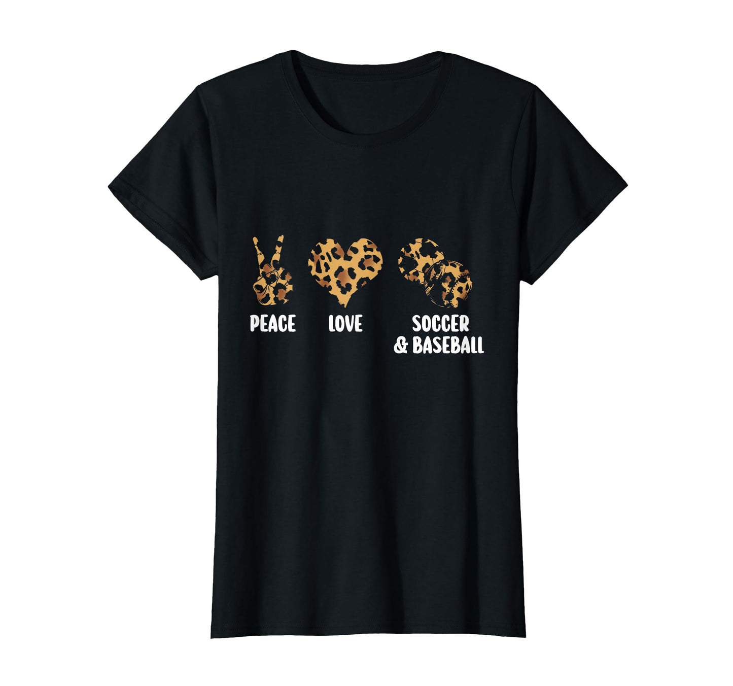 Peace Love Soccer Baseball Softball T-Shirt - Unique Graphic Men Women - T-Shirt, Sweatshirt, Hoodie