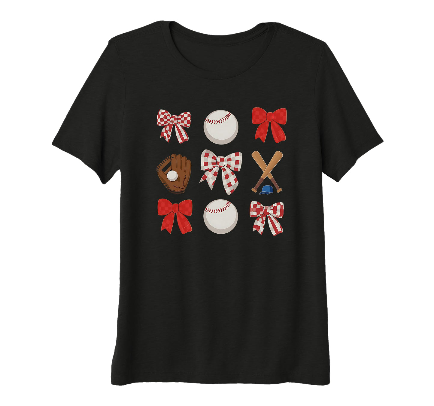 Baseball Mom Coquette Bow Mothers T-Shirt - Casual Everyday Wear Unisex - T-Shirt, Sweatshirt, Hoodie