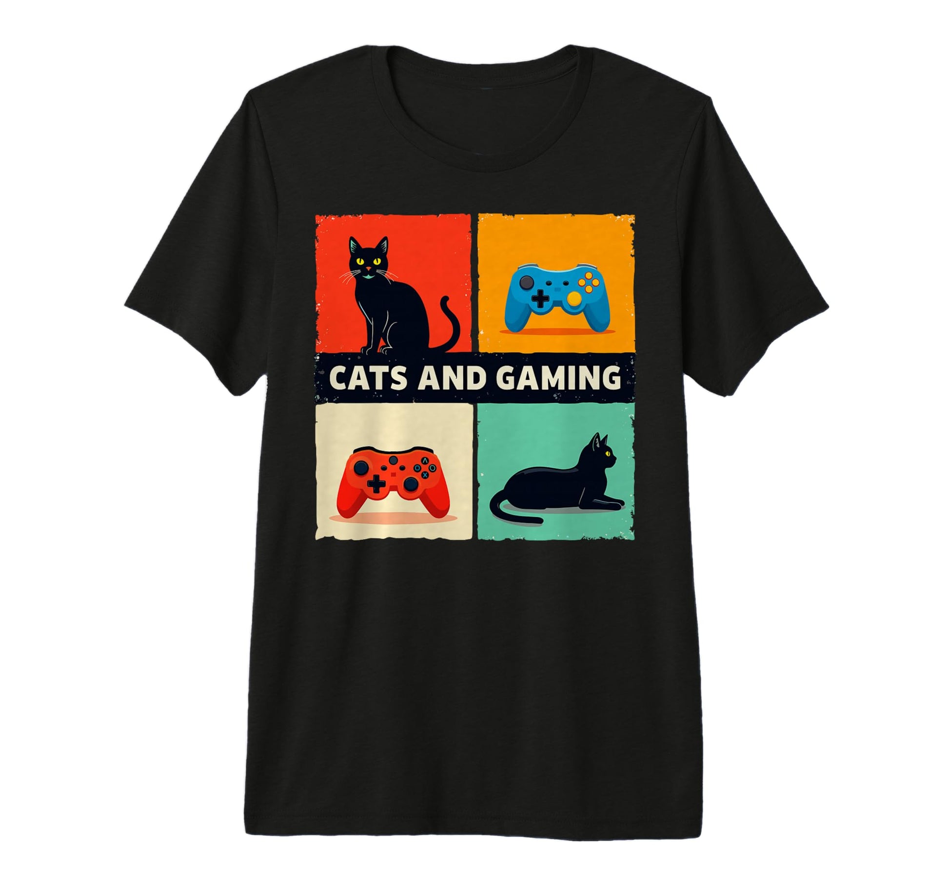 Games Gamer Cats And Gaming Cat T-Shirt - Casual Everyday Wear for Adults - T-Shirt, Sweatshirt, Hoodie