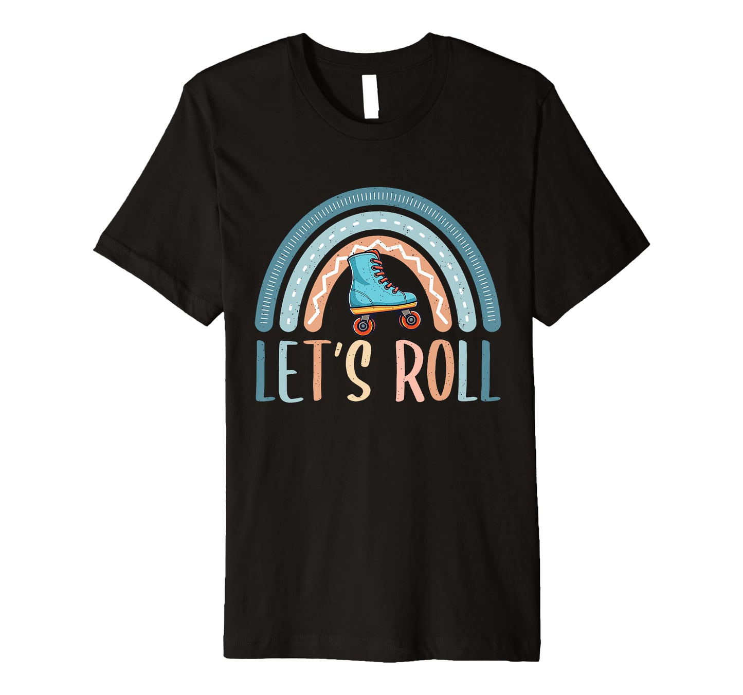 Roller Skating Rainbow Roller Skates T-Shirt - Aesthetic Graphic for Adults - T-Shirt, Sweatshirt, Hoodie