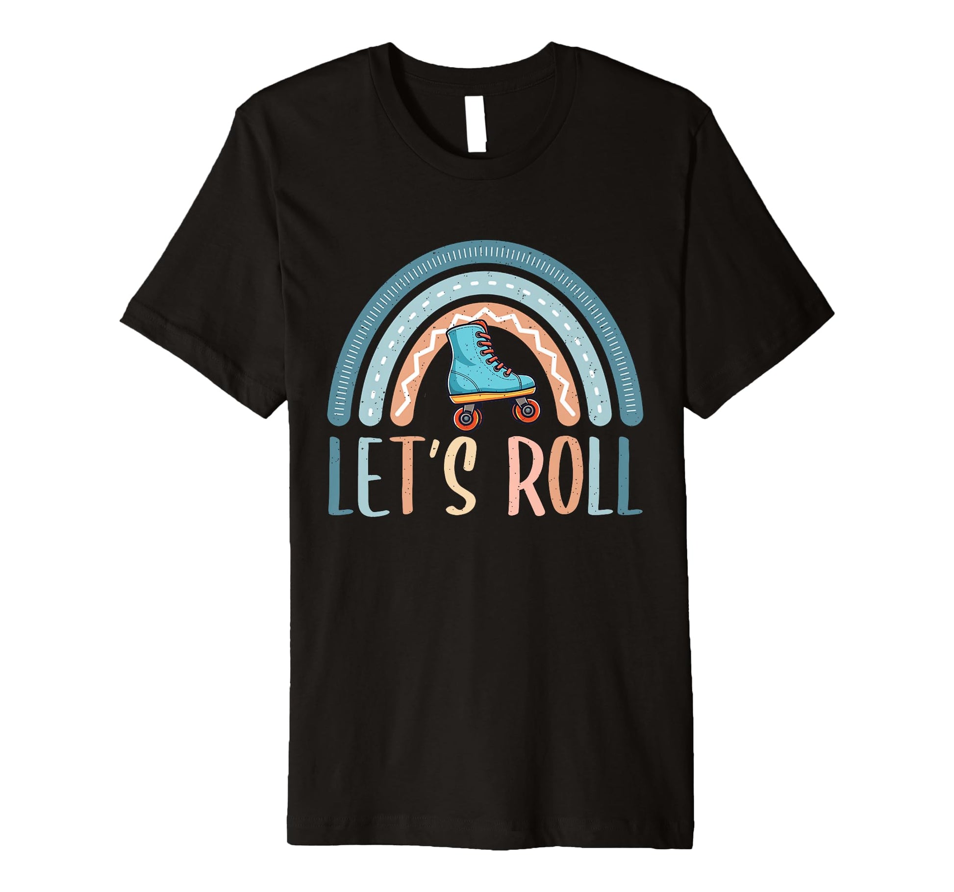 Roller Skating Rainbow Roller Skates T-Shirt - Aesthetic Graphic for Adults - T-Shirt, Sweatshirt, Hoodie