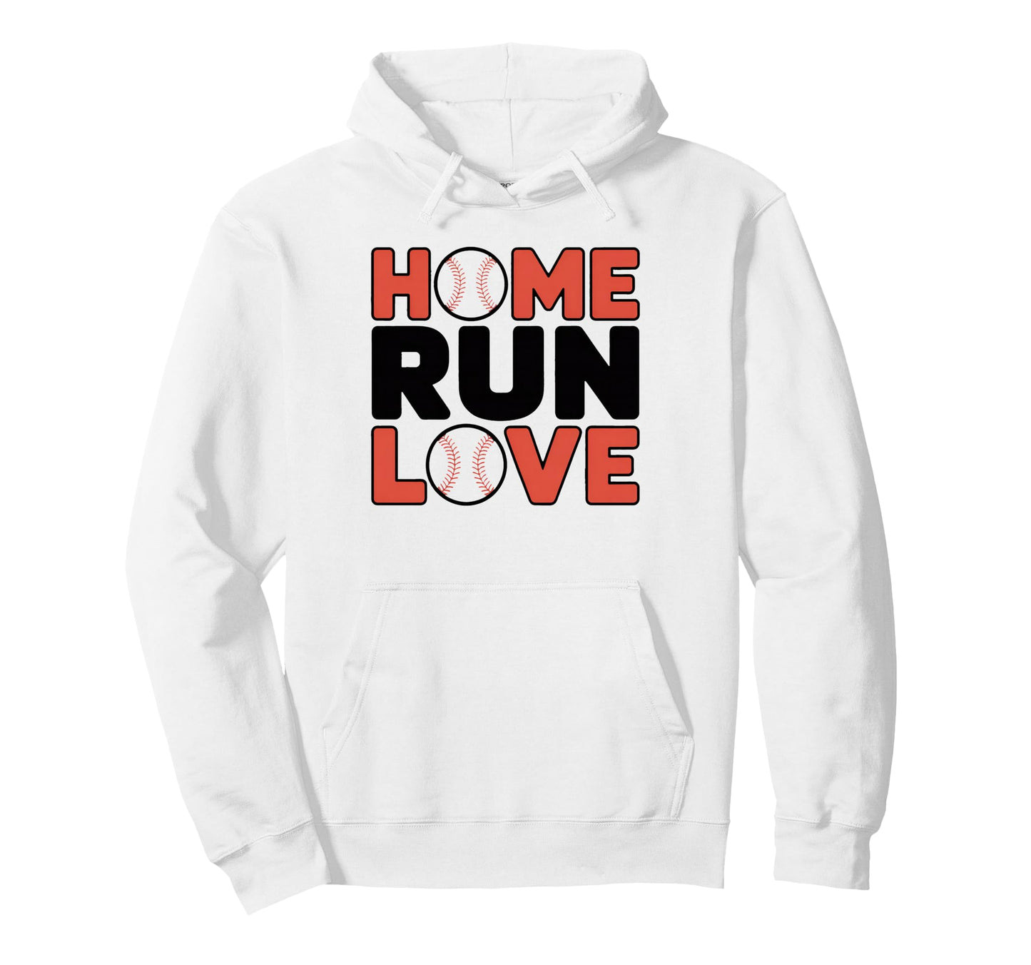Home Run Love Baseball Themed Hoodie - Custom Art Print for Adults - T-Shirt, Sweatshirt, Hoodie