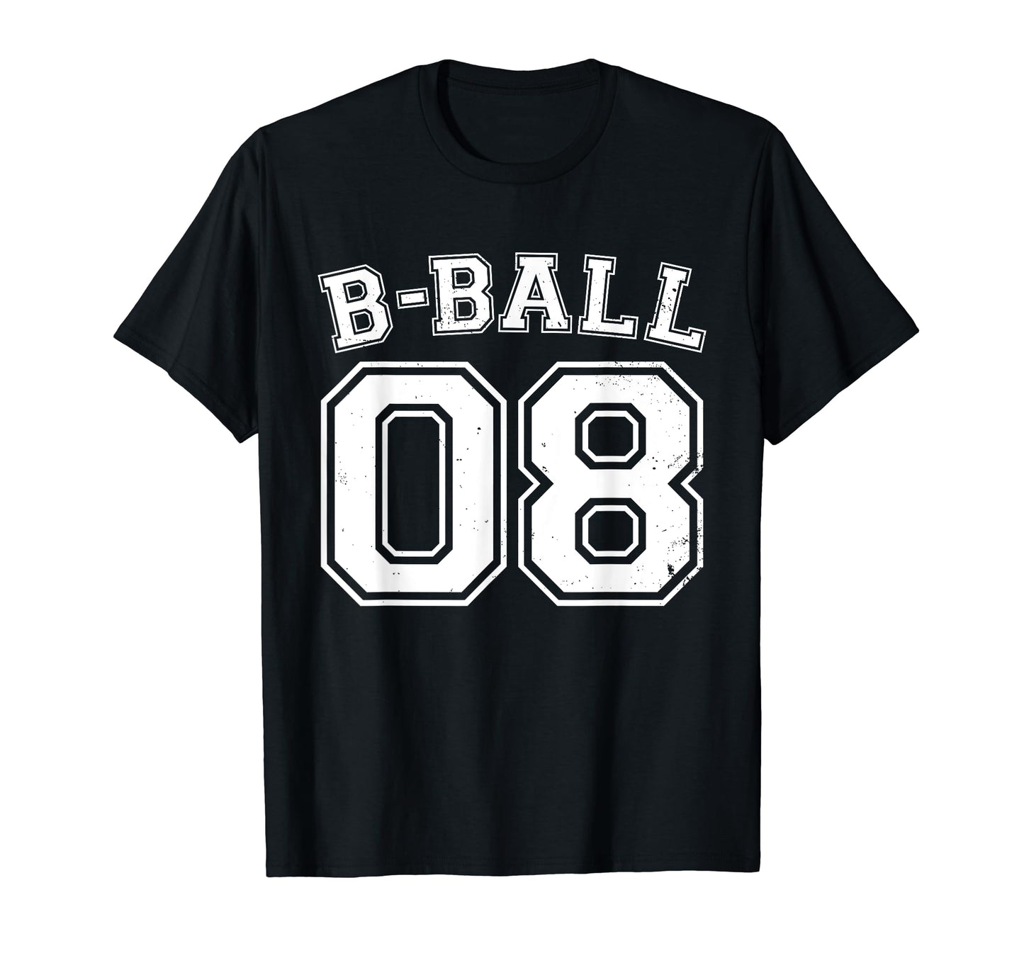 B Ball Basketball Player Number 08 T-Shirt - Graphic Print for Adults - T-Shirt, Sweatshirt, Hoodie