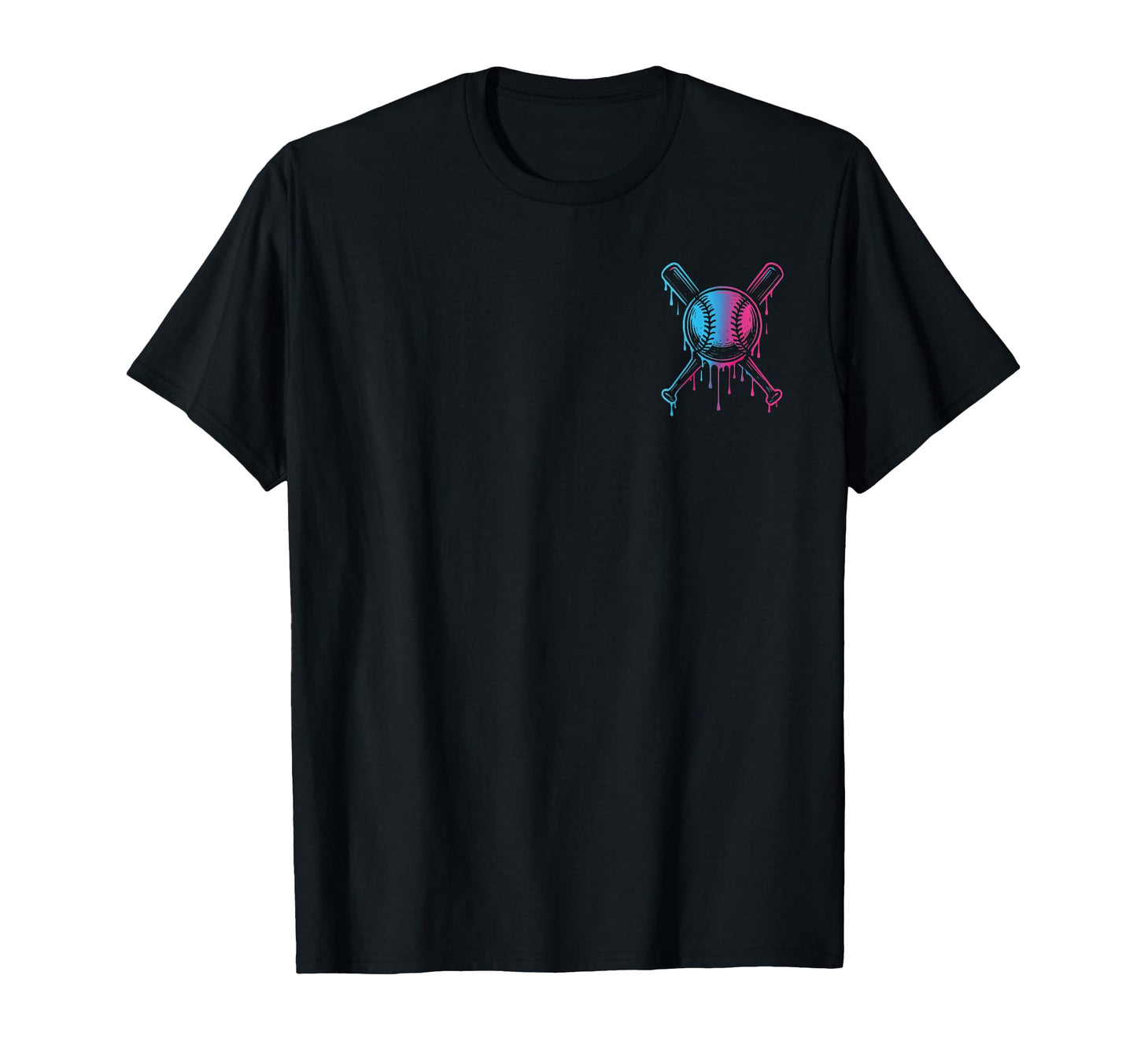 Baseball Home Run Ice Cream Drip T-Shirt - Aesthetic Graphic for Adults - T-Shirt, Sweatshirt, Hoodie