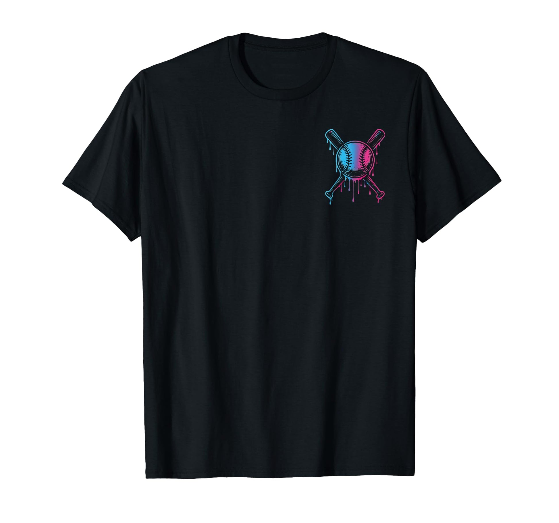 Baseball Home Run Ice Cream Drip T-Shirt - Aesthetic Graphic for Adults - T-Shirt, Sweatshirt, Hoodie