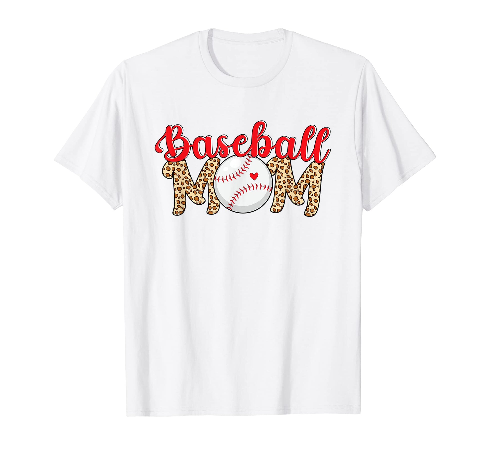 Baseball Mom Leopard Mothers Day T-Shirt - Graphic Print for Adults - T-Shirt, Sweatshirt, Hoodie