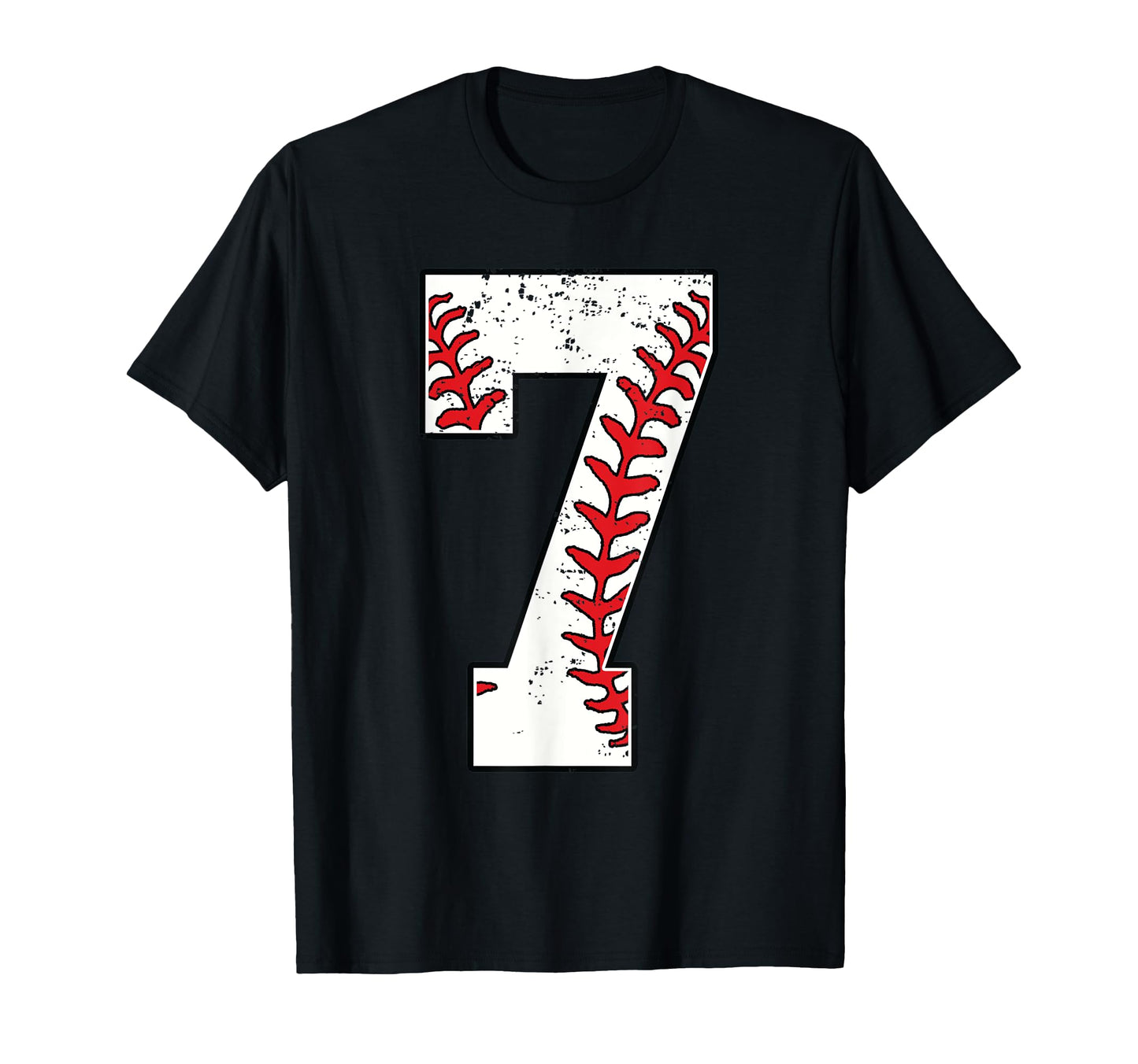 Number 7 Baseball 7 Jersey Number T-Shirt - Custom Art Print Unisex - T-Shirt, Sweatshirt, Hoodie
