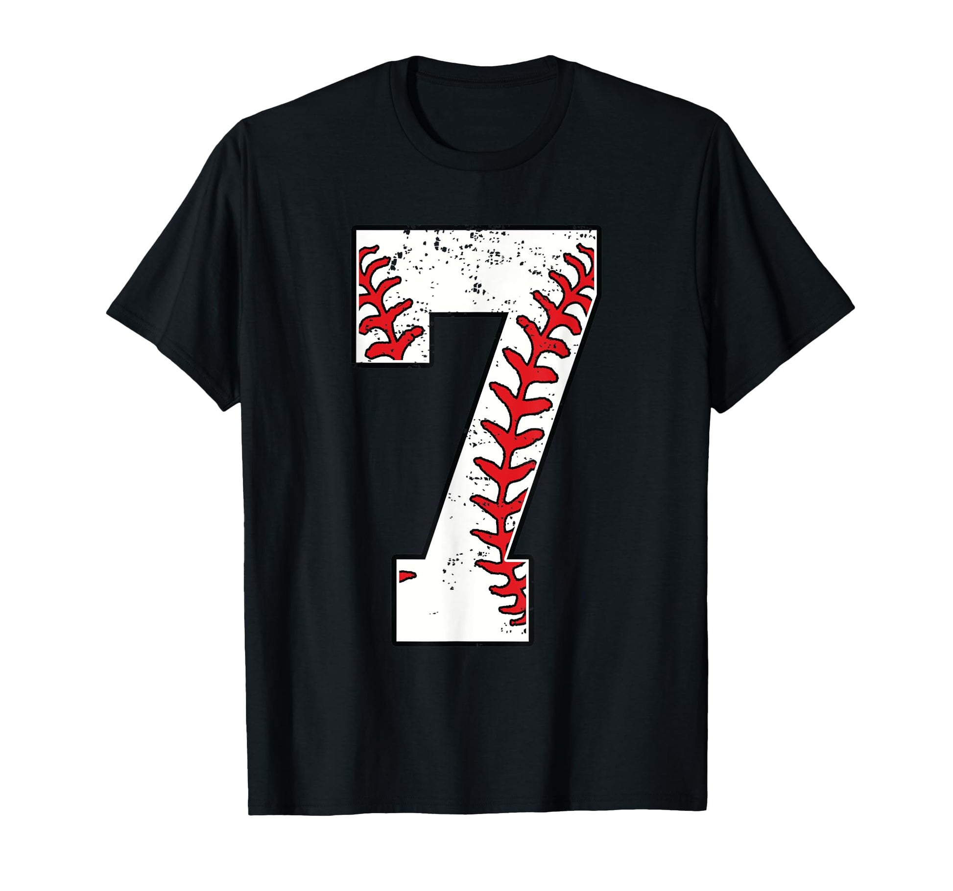 Number 7 Baseball 7 Jersey Number T-Shirt - Custom Art Print Unisex - T-Shirt, Sweatshirt, Hoodie