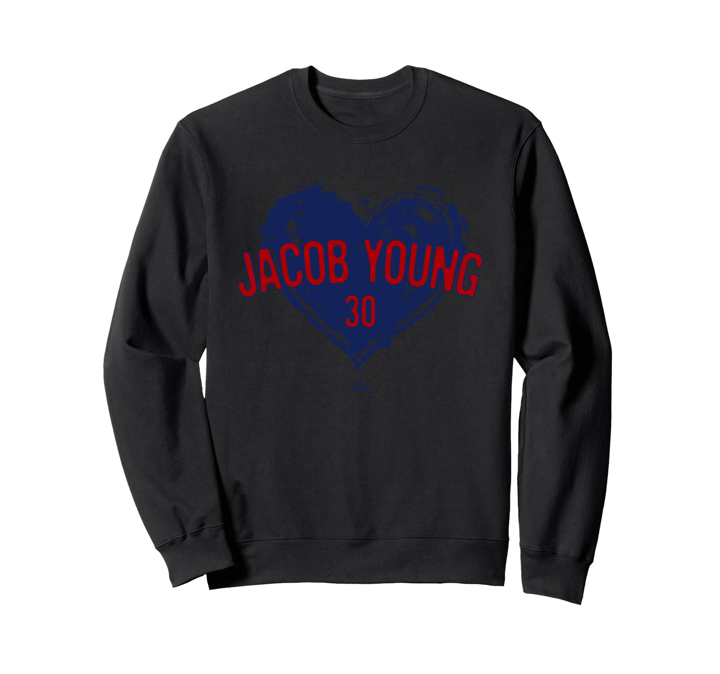 Distressed Heart Jacob Young Sweatshirt - Minimalist Print for Adults - T-Shirt, Sweatshirt, Hoodie