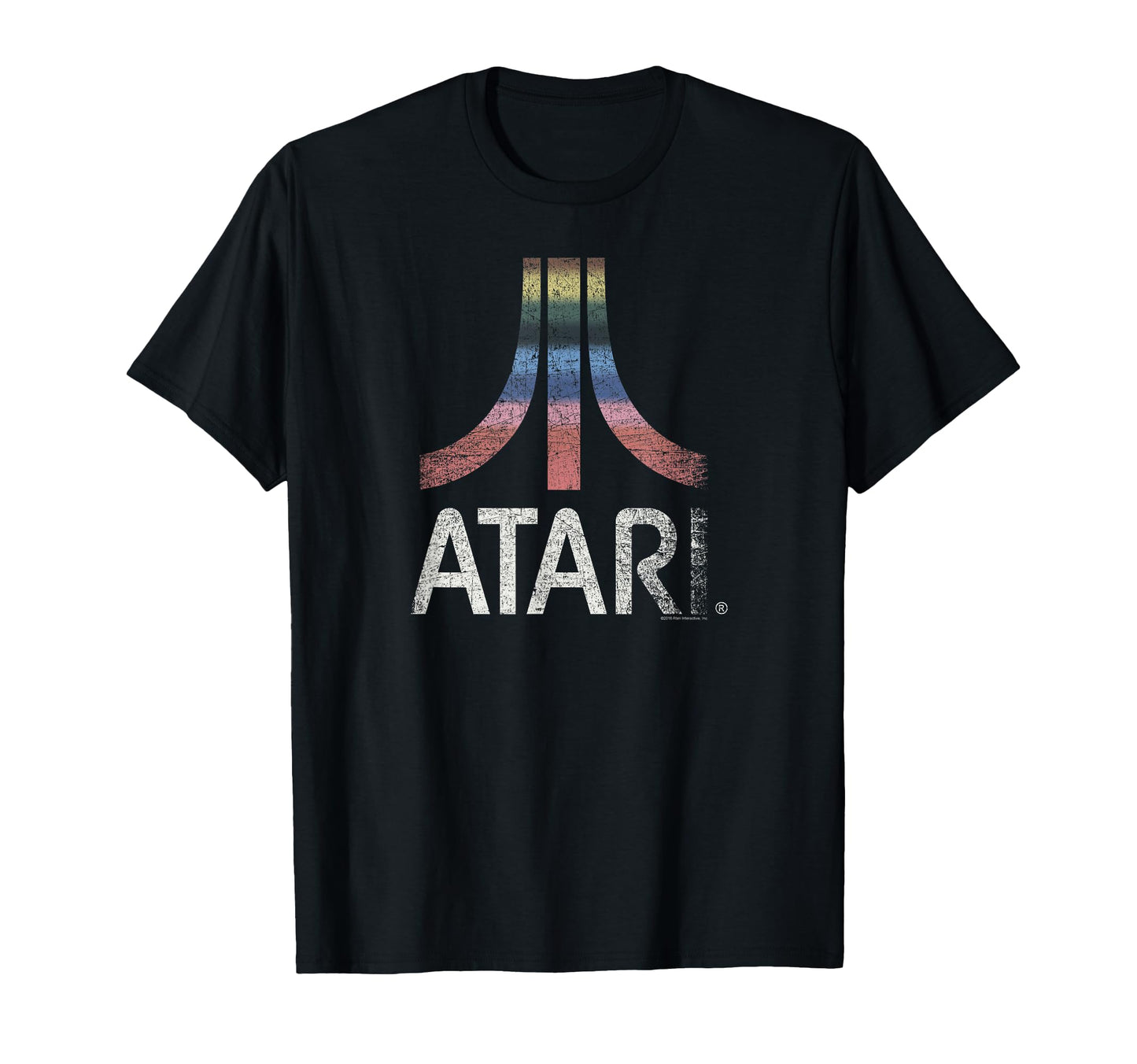 Atari Rainbow Washed Out Logo T-Shirt - Custom Art Print Unisex - T-Shirt, Sweatshirt, Hoodie