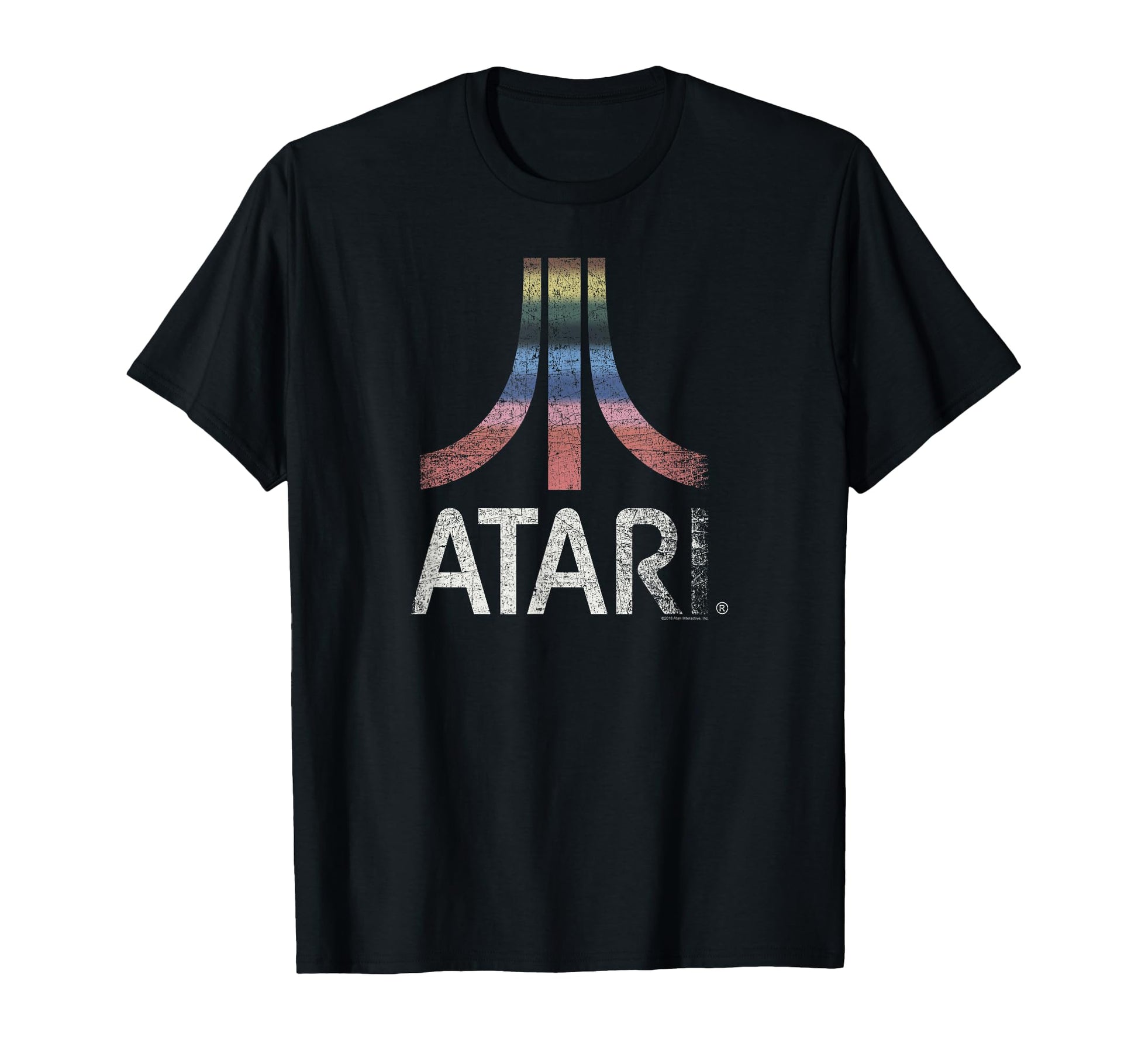 Atari Rainbow Washed Out Logo T-Shirt - Custom Art Print Unisex - T-Shirt, Sweatshirt, Hoodie