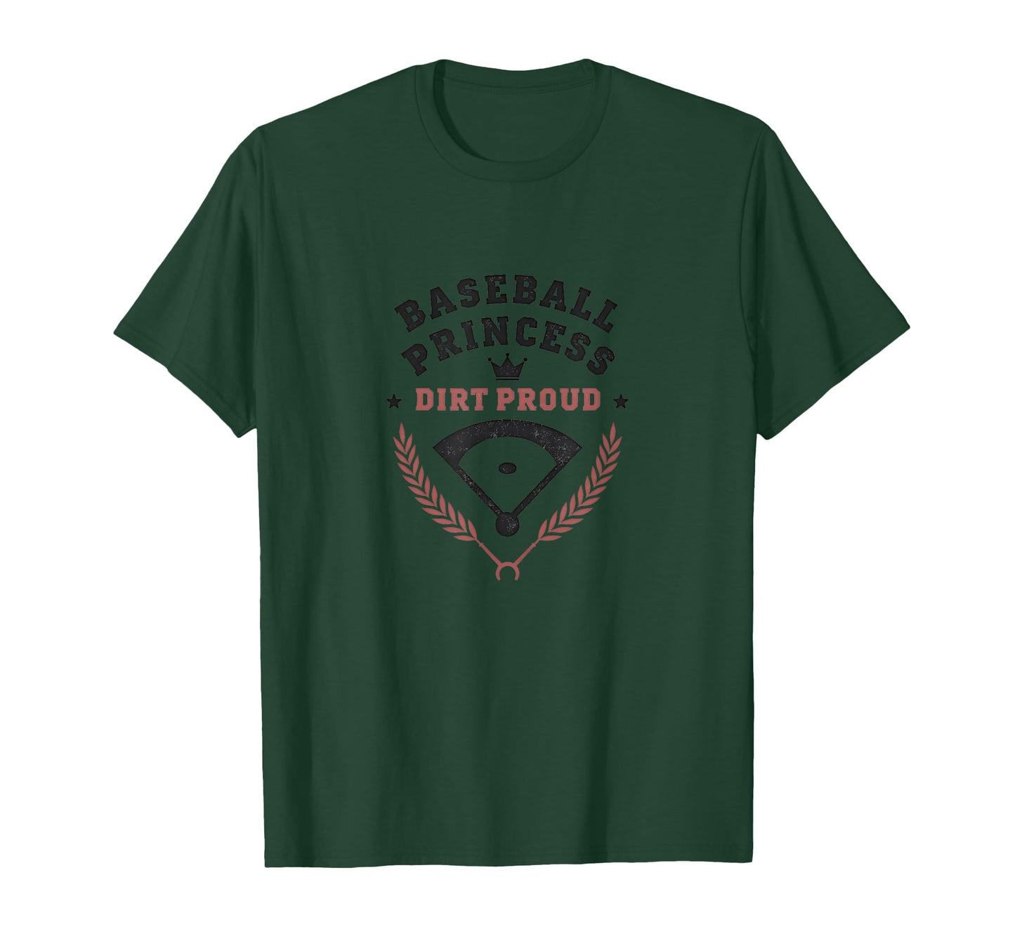 Baseball Princess Dirt Proud Diamond T-Shirt - Graphic Print Men Women - T-Shirt, Sweatshirt, Hoodie