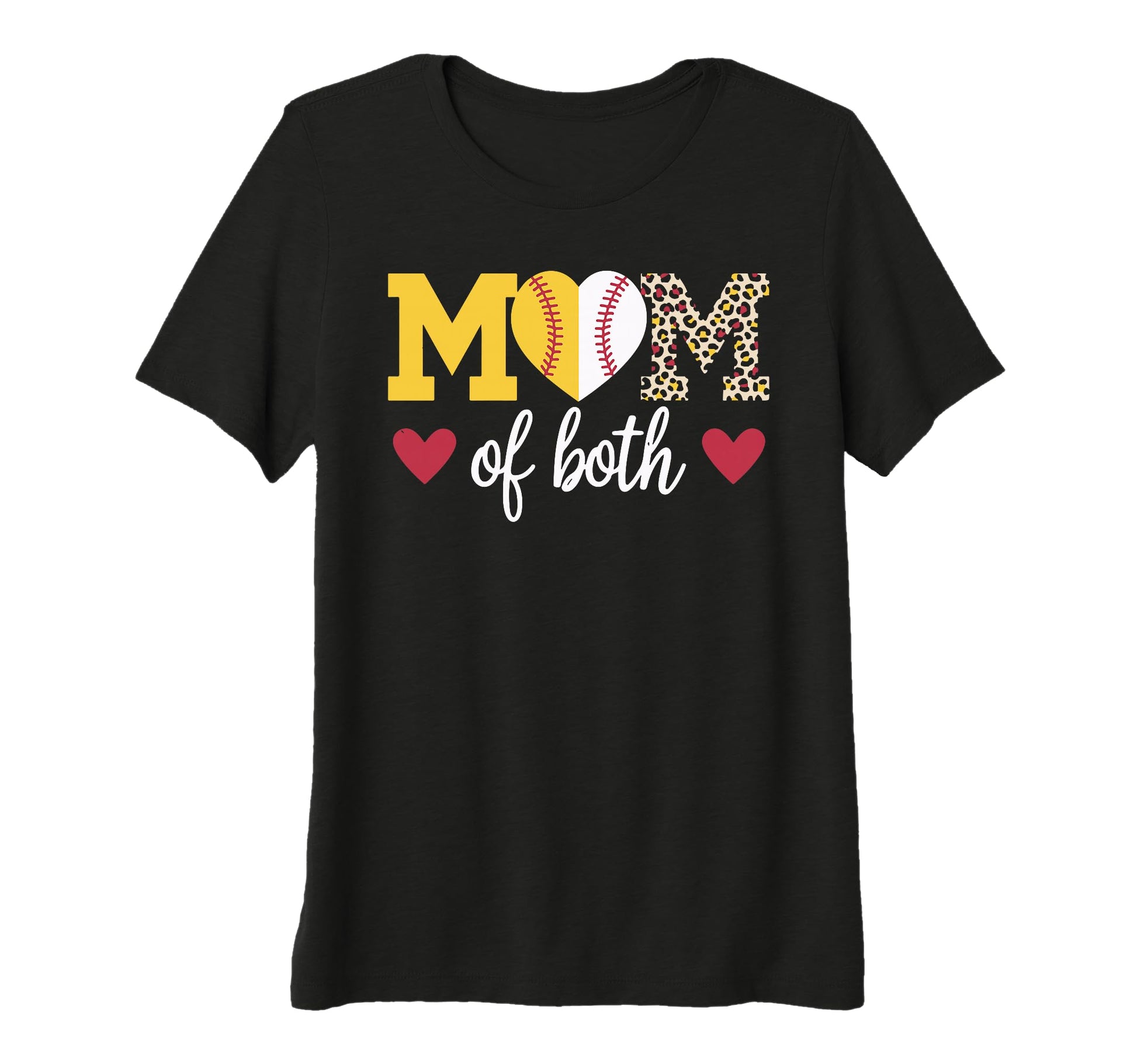 Womens Mom Softball Baseball Heart T-Shirt - Streetwear Style Men Women - T-Shirt, Sweatshirt, Hoodie