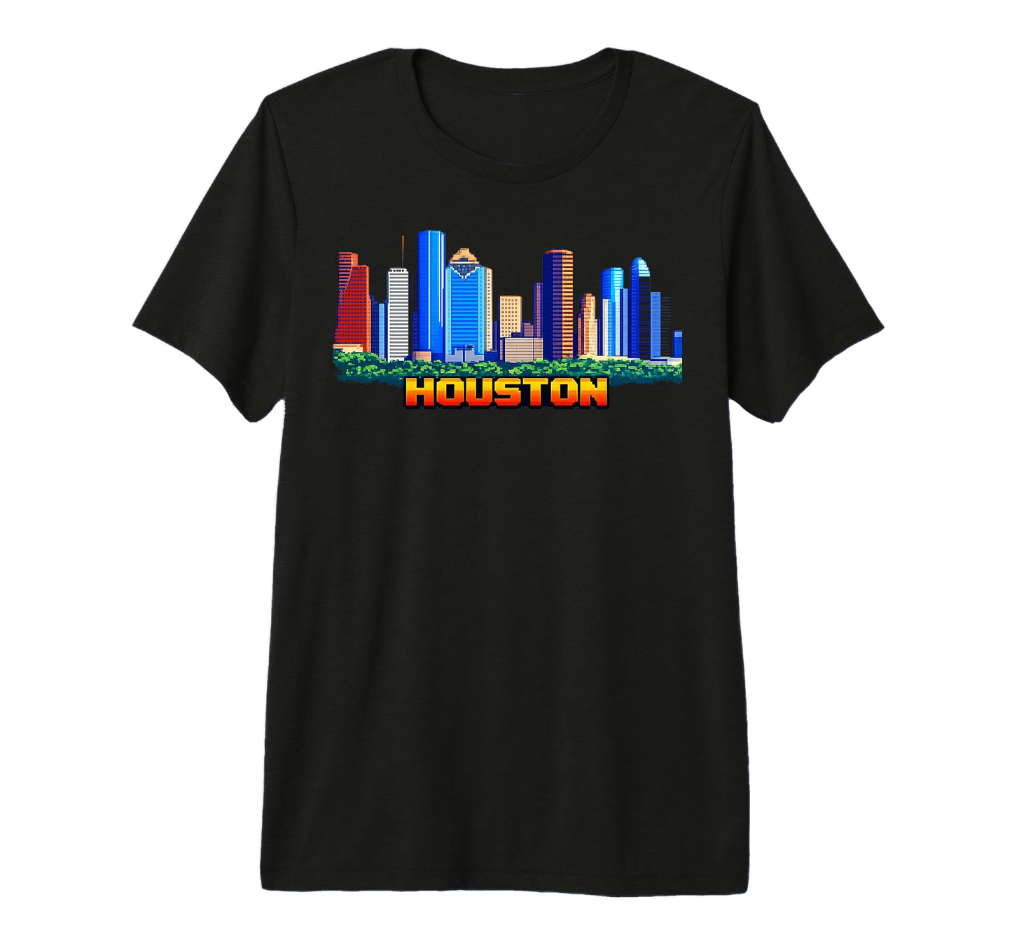 Houston 8 Bit Video Arcade Gamer Gaming T-Shirt - Unique Graphic Unisex - T-Shirt, Sweatshirt, Hoodie
