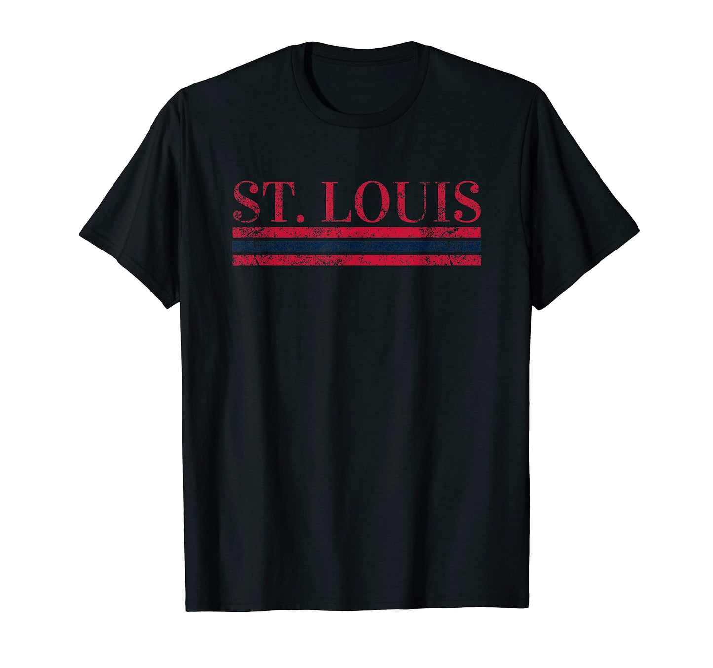 St Louis Missouri Weathered Stripe T-Shirt - Streetwear Style Unisex - T-Shirt, Sweatshirt, Hoodie