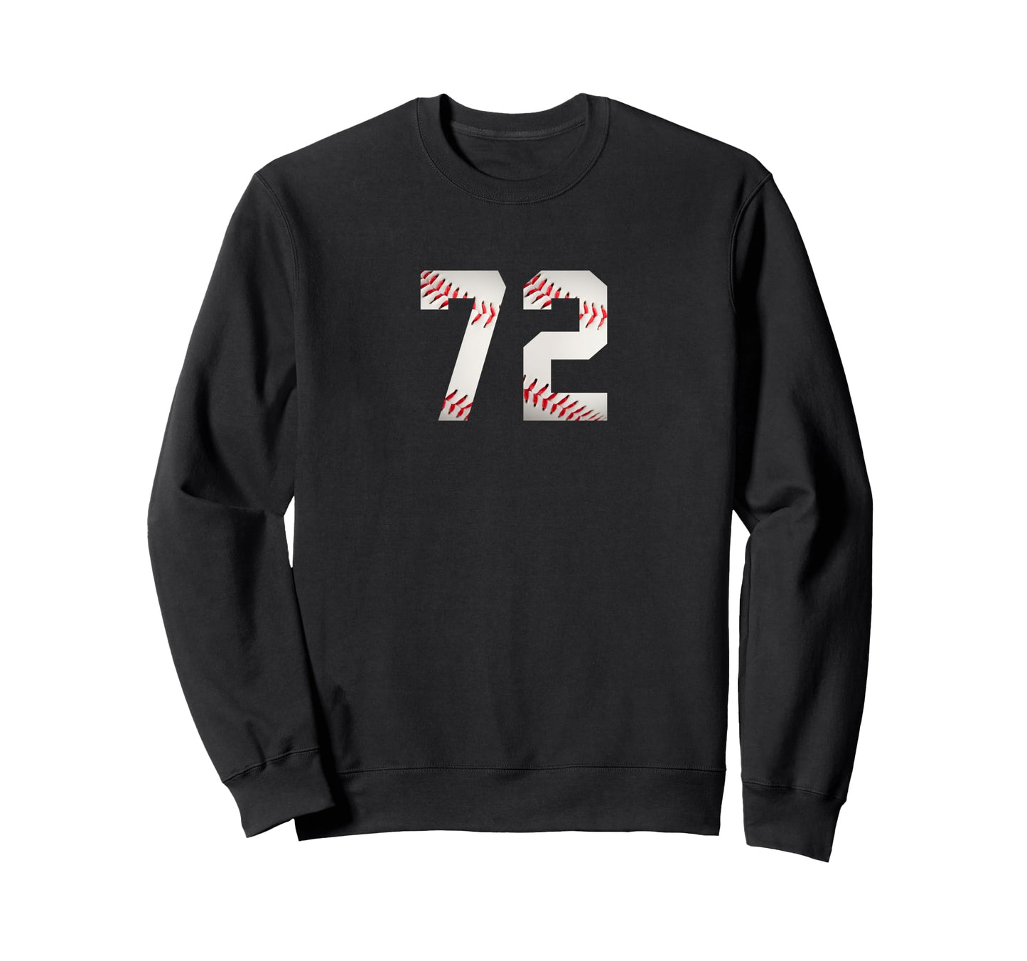 Number 72 Minimalist Birthday Baseball Sweatshirt - Graphic Print Unisex - T-Shirt, Sweatshirt, Hoodie