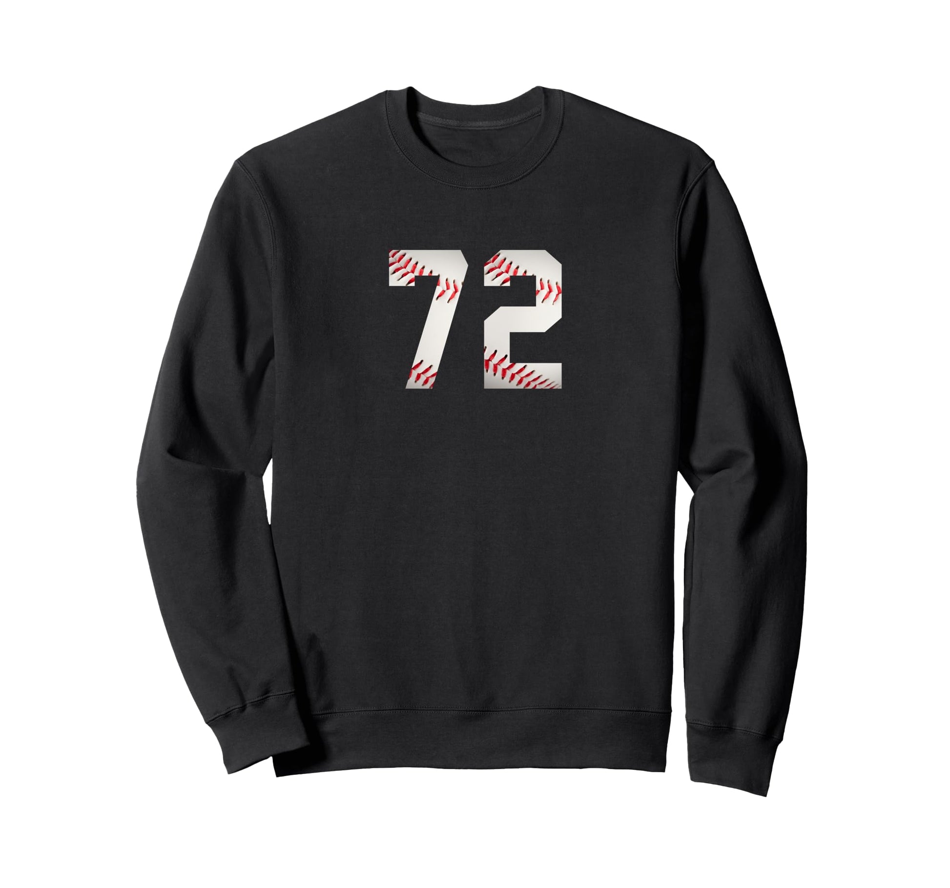 Number 72 Minimalist Birthday Baseball Sweatshirt - Graphic Print Unisex - T-Shirt, Sweatshirt, Hoodie