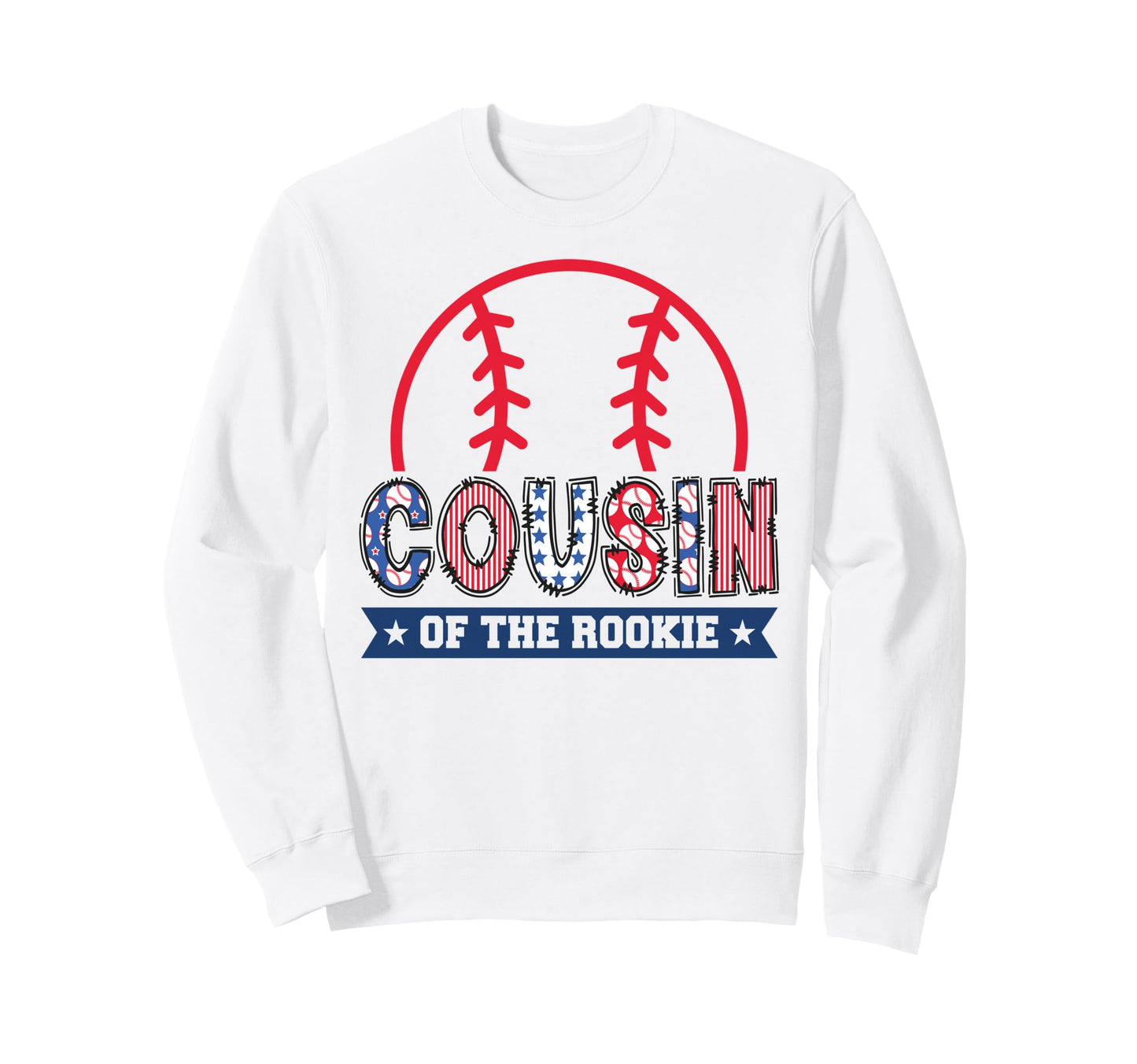 Cousin Rookie 1St Baseball Birthday Sweatshirt - Minimalist Print Unisex - T-Shirt, Sweatshirt, Hoodie