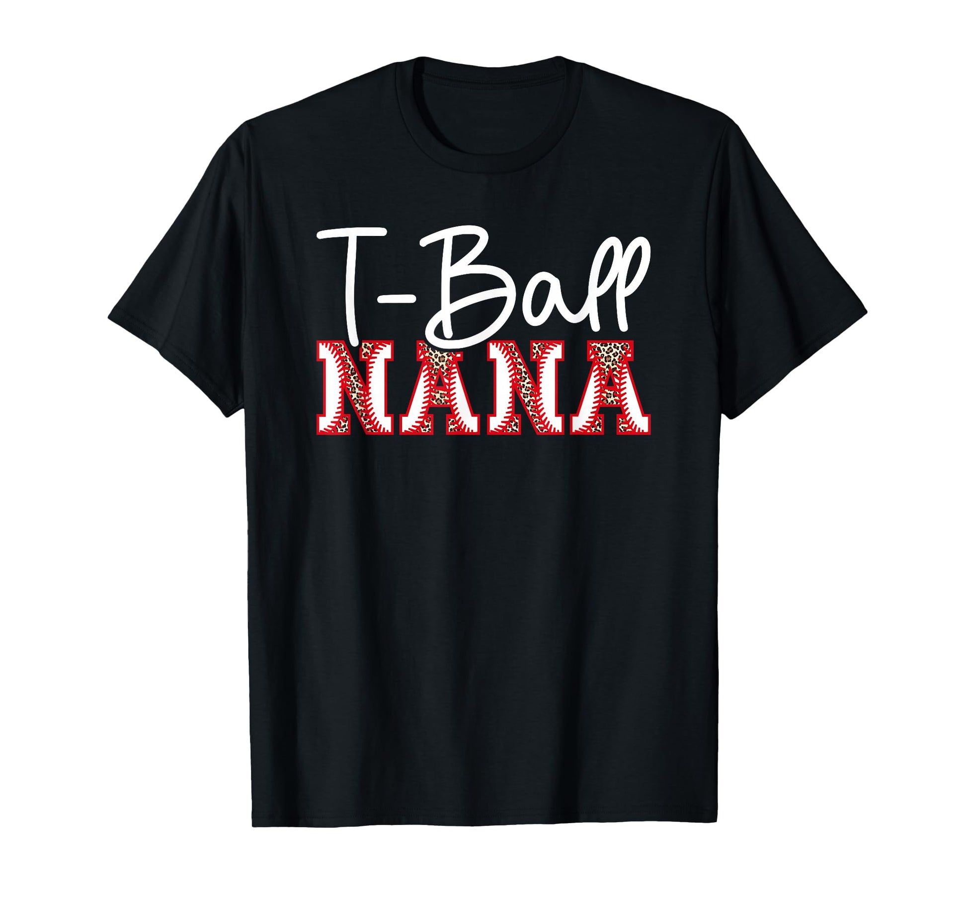 T Ball Nana Leopard Baseball T Ball T-Shirt - Custom Art Print for Adults - T-Shirt, Sweatshirt, Hoodie