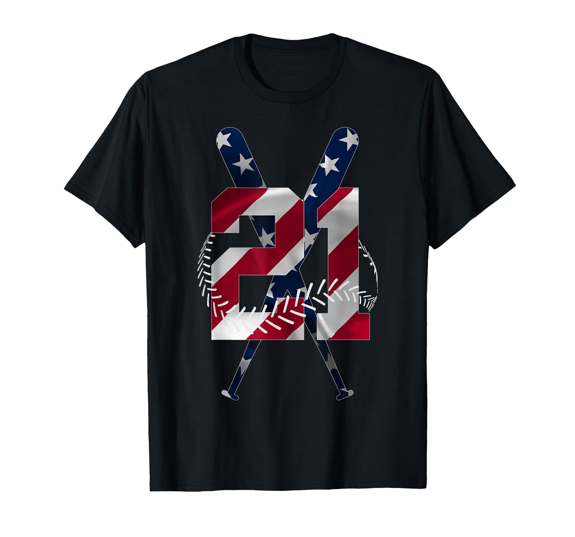 Number 21 Years Baseball 21St Birthday T-Shirt - Graphic Print Men Women - T-Shirt, Sweatshirt, Hoodie