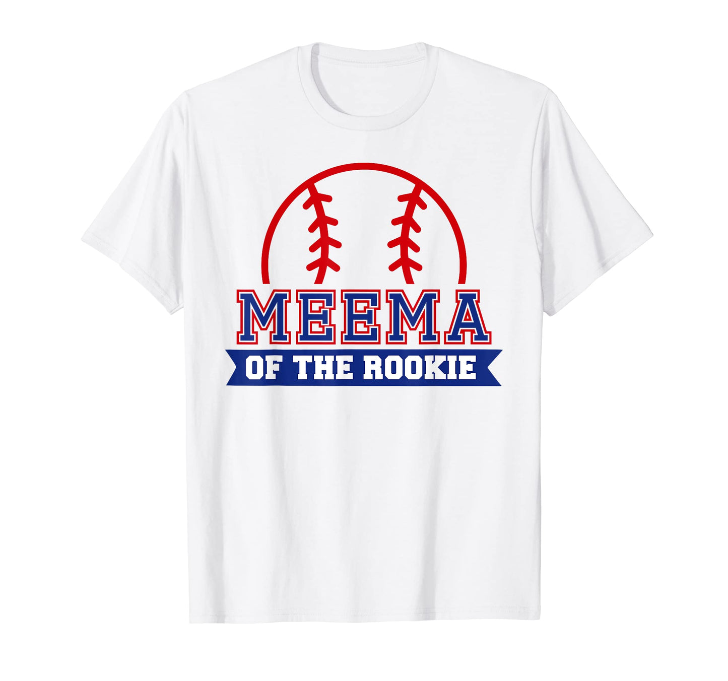 Meema Rookie 1St Birthday Baseball T-Shirt - Graphic Print for Adults - T-Shirt, Sweatshirt, Hoodie