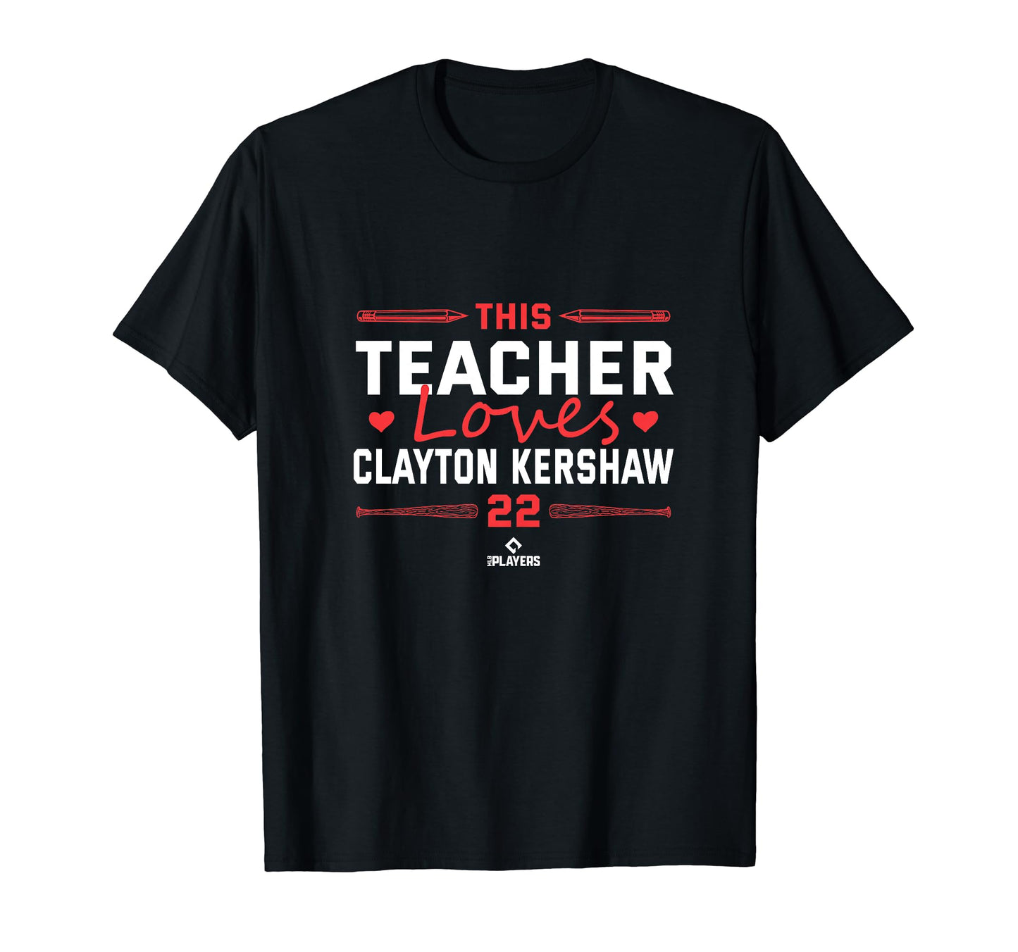 This Teacher Loves Clayton Kershaw T-Shirt - Custom Art Print for Adults - T-Shirt, Sweatshirt, Hoodie