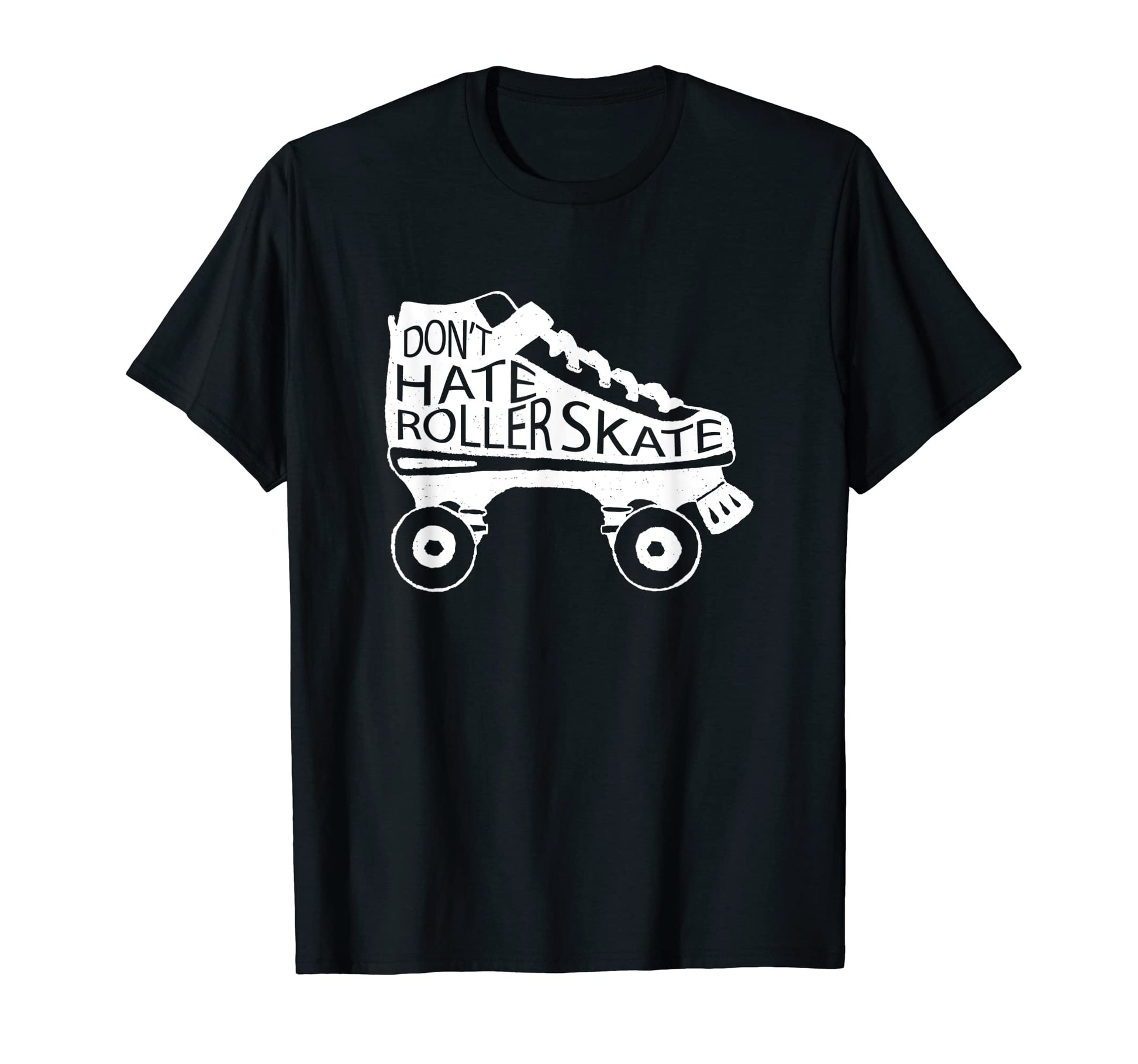 80S Skating Dont Hate Roller Skate T-Shirt - Trendy Graphic for Adults - T-Shirt, Sweatshirt, Hoodie