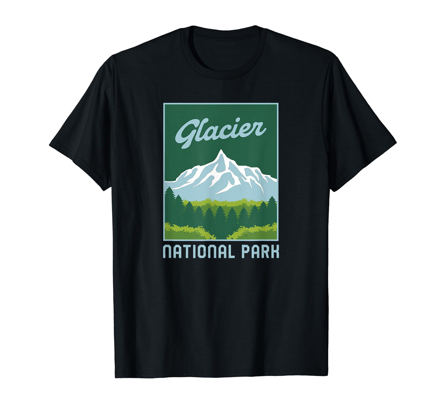 Glacier National Park Montana Vacation T-Shirt - Custom Art Print Men Women - T-Shirt, Sweatshirt, Hoodie