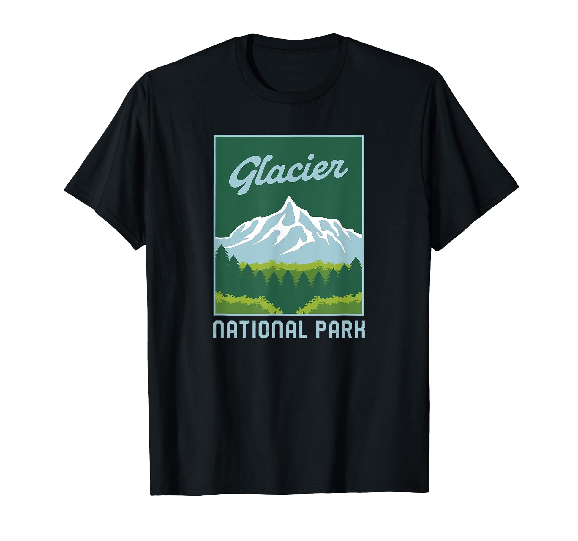 Glacier National Park Montana Vacation T-Shirt - Custom Art Print Men Women - T-Shirt, Sweatshirt, Hoodie