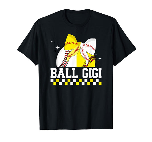 Ball Gigi Grandma Coquette Baseball T-Shirt - Minimalist Print Men Women - T-Shirt, Sweatshirt, Hoodie