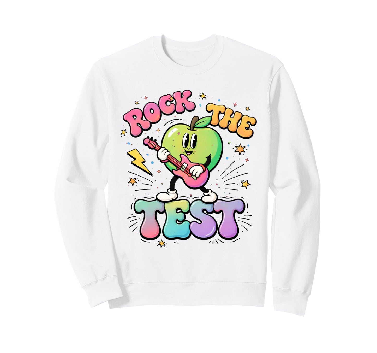 Rock Test Funny Teacher Sweatshirt - Fun Novelty Design for Adults - T-Shirt, Sweatshirt, Hoodie