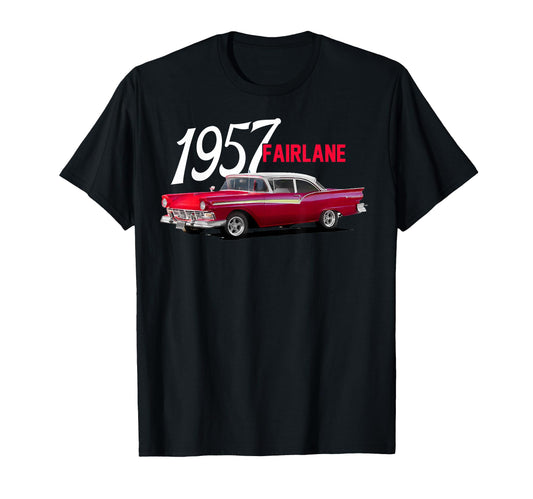 1957 57 Fairlane 500 Car Art T-Shirt - Fun Novelty Design Men Women - T-Shirt, Sweatshirt, Hoodie