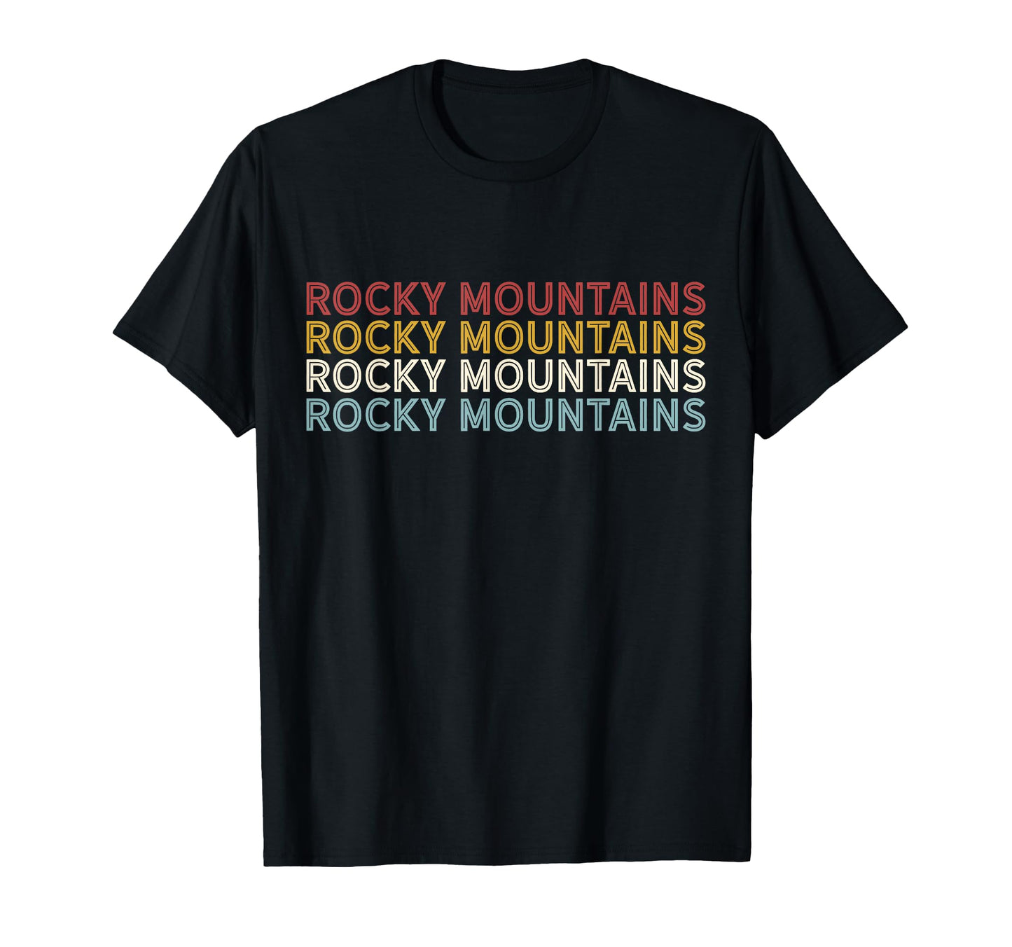 70S Usa Rocky Mountains National Park T-Shirt - Fun Novelty Design Unisex - T-Shirt, Sweatshirt, Hoodie
