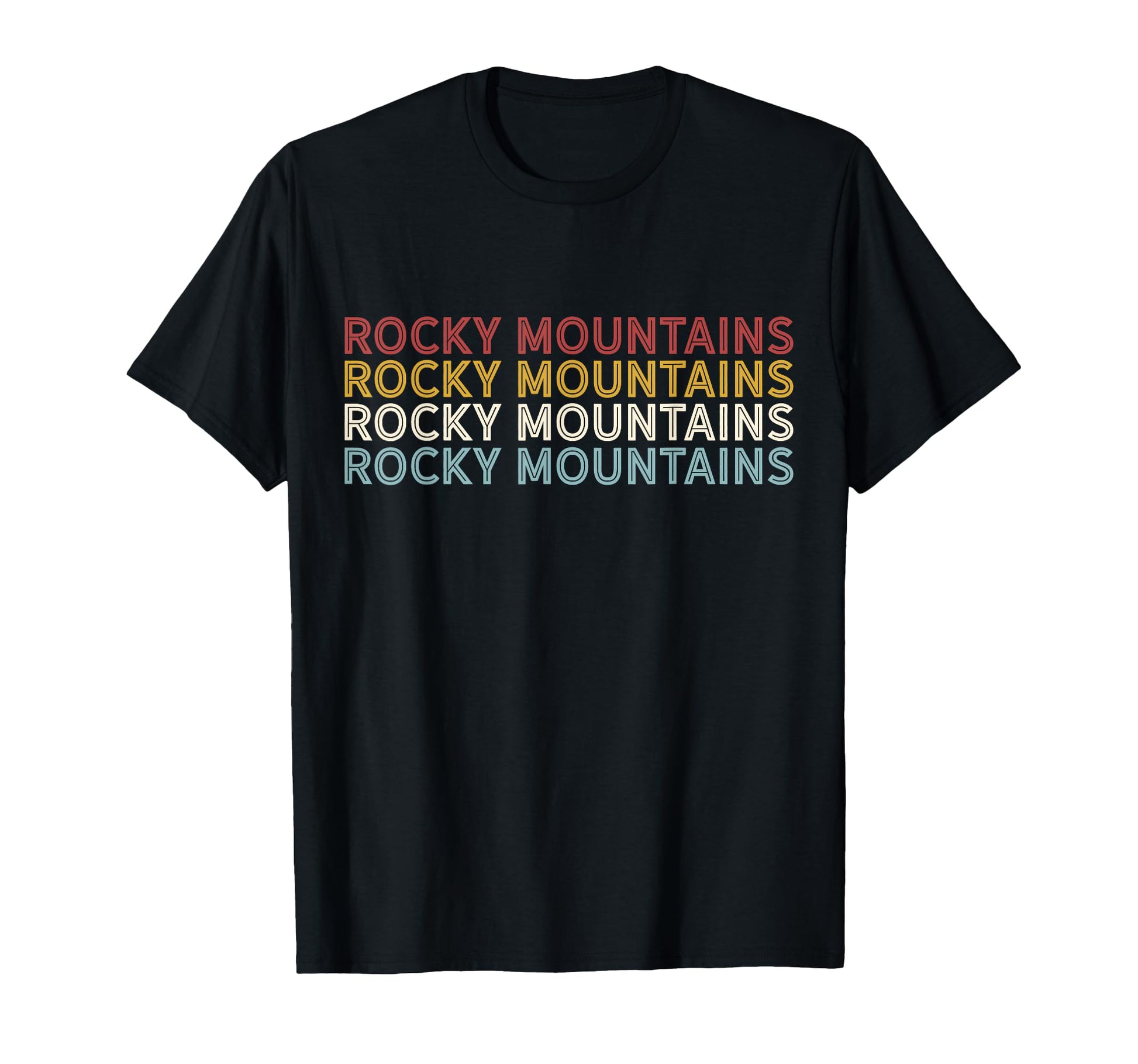 70S Usa Rocky Mountains National Park T-Shirt - Fun Novelty Design Unisex - T-Shirt, Sweatshirt, Hoodie